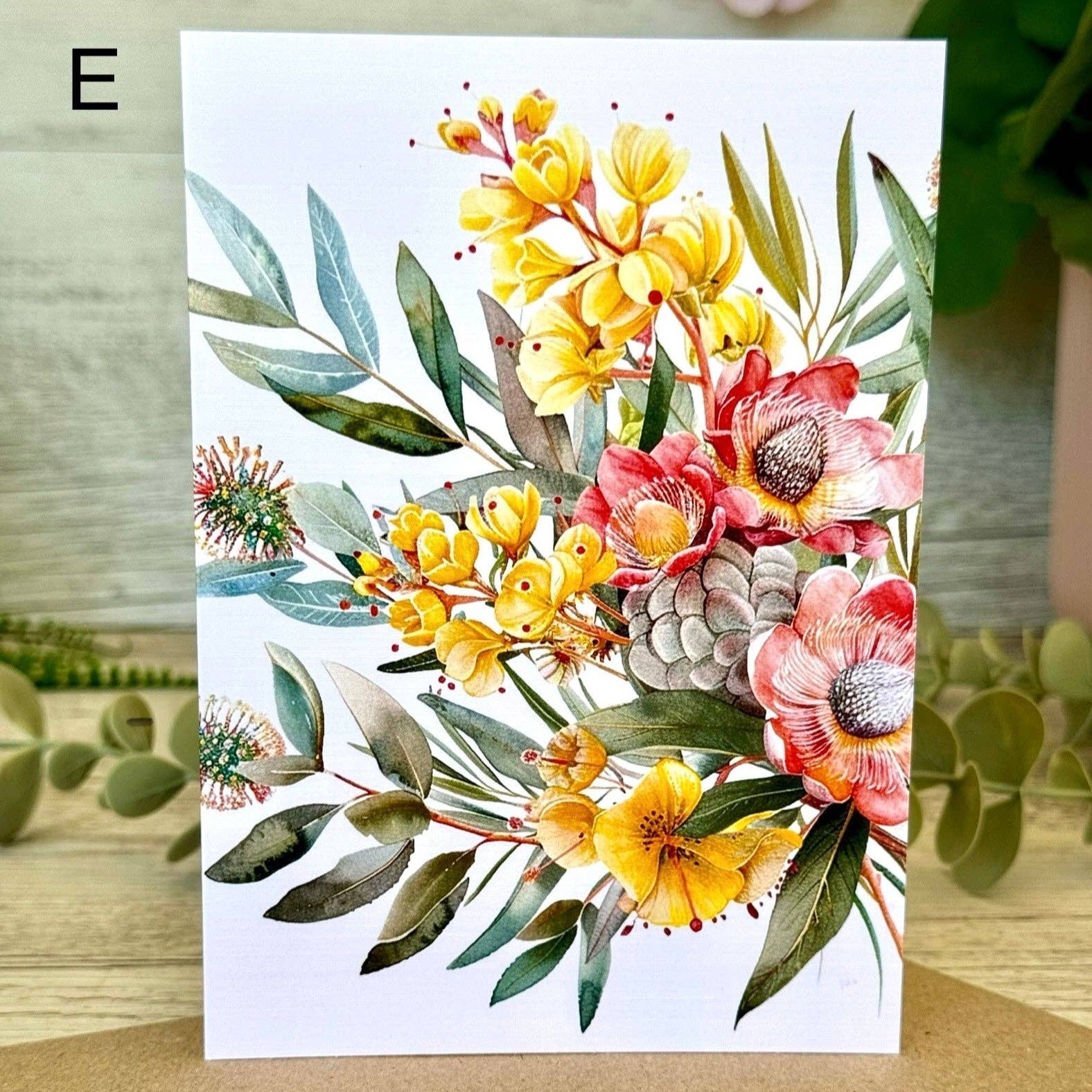 AUSTRALIAN FLORALS Blank Greeting Card - Style E Scattered Seed Co