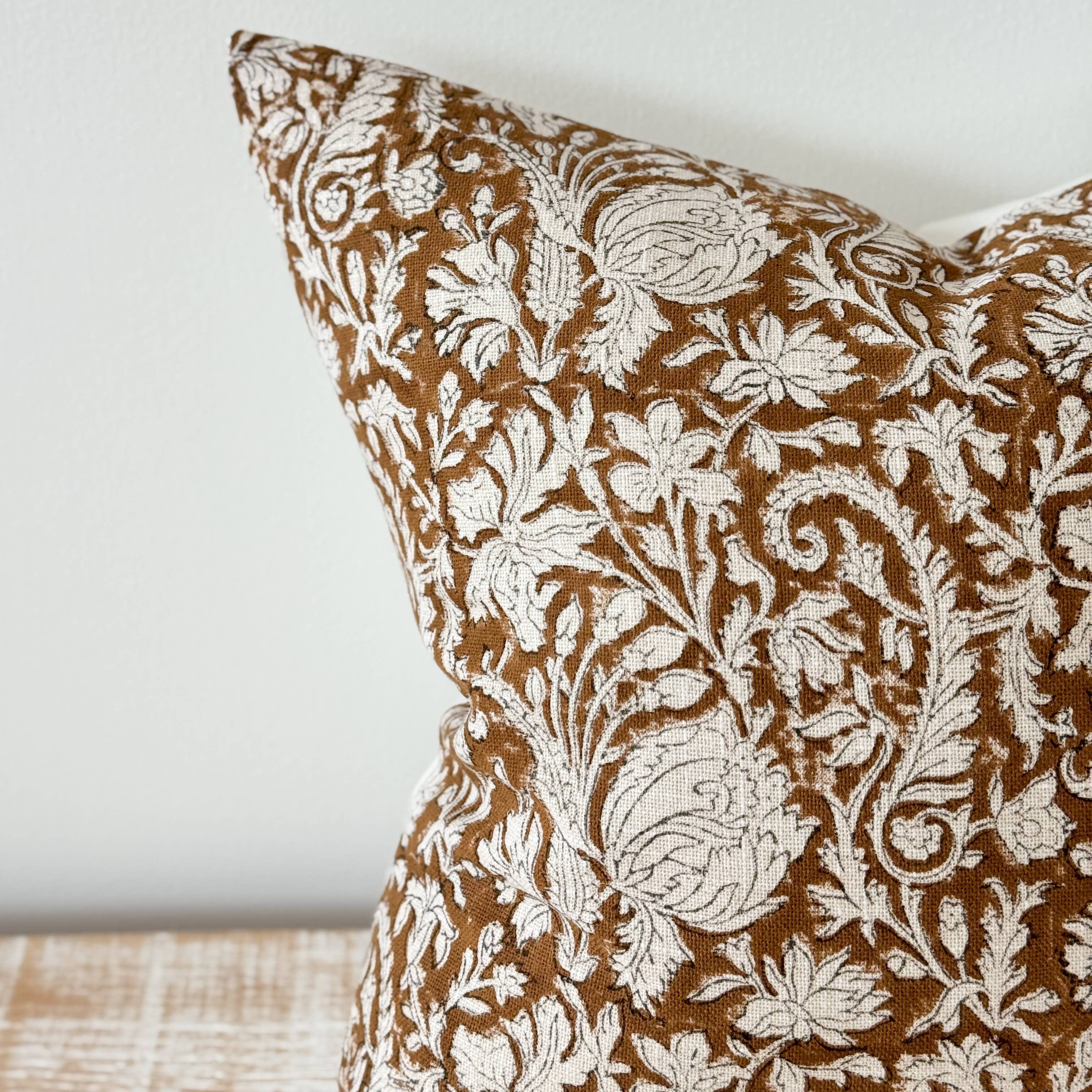 Ivy Rust Print Cushion Cover – 45 × 45 cm