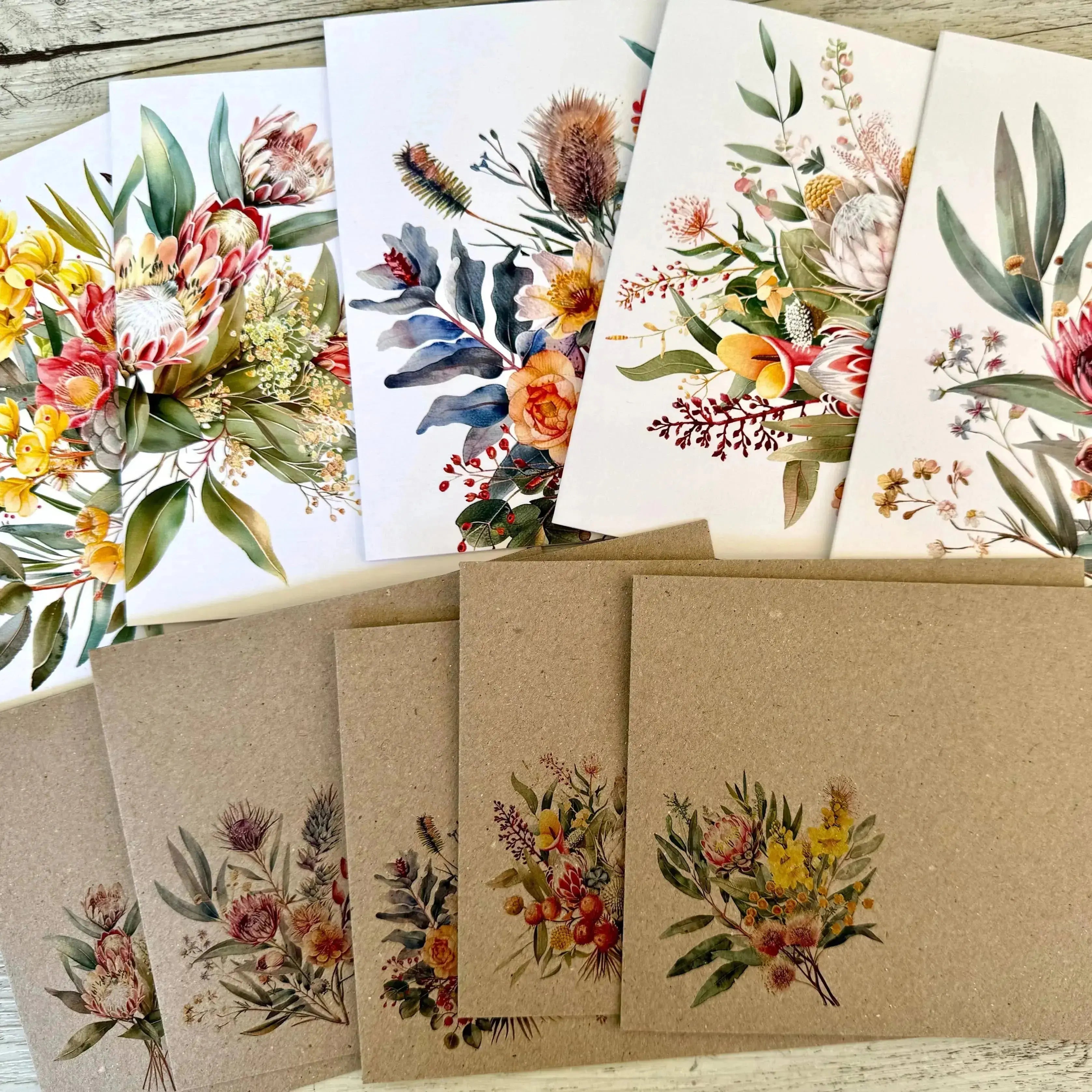 AUSTRALIAN FLORALS Blank Greeting Card - Style E Scattered Seed Co