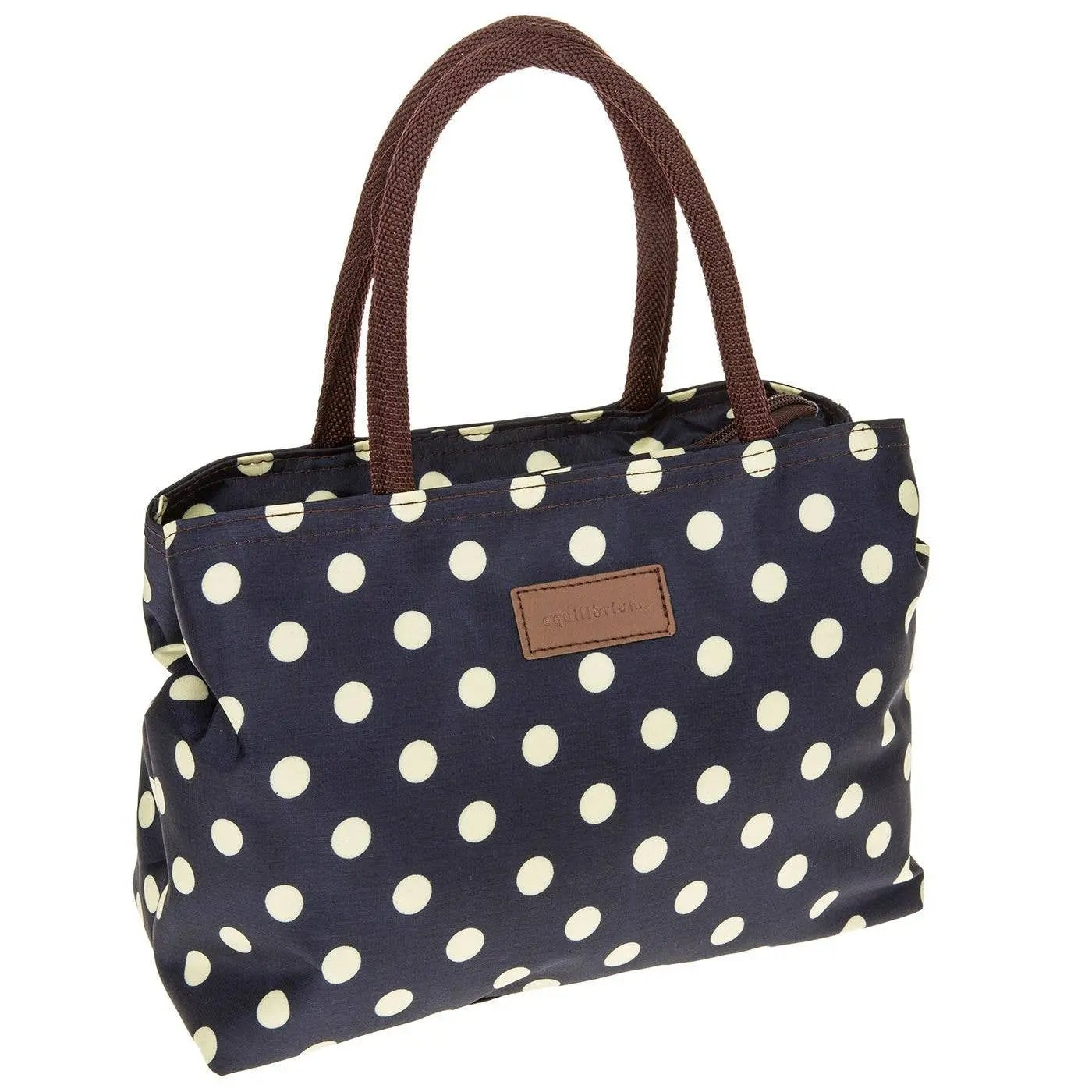 Equilibrium Spots Waterproof Handbag – Navy & Cream Joe Davies