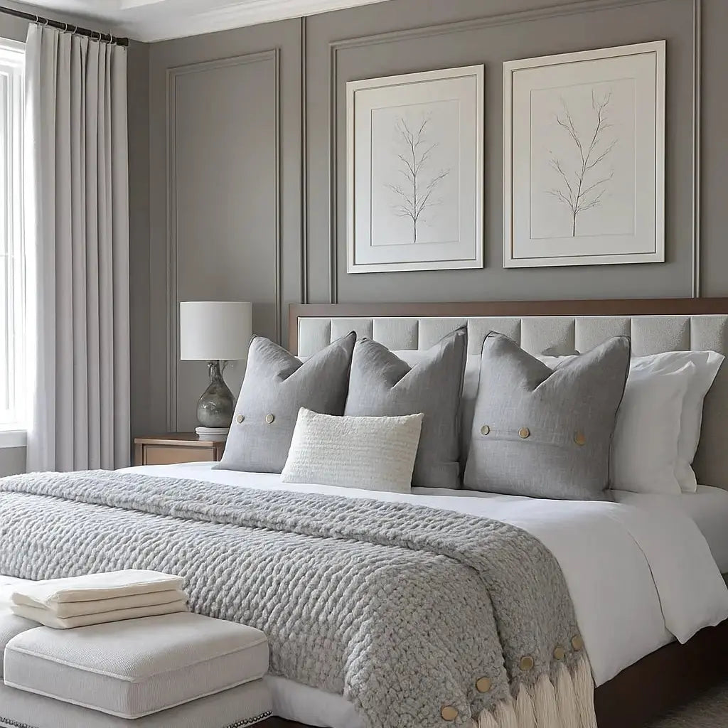 Pure French Linen Cushion Cover - Grey Denim 50 x 50cm Mama and Tochter