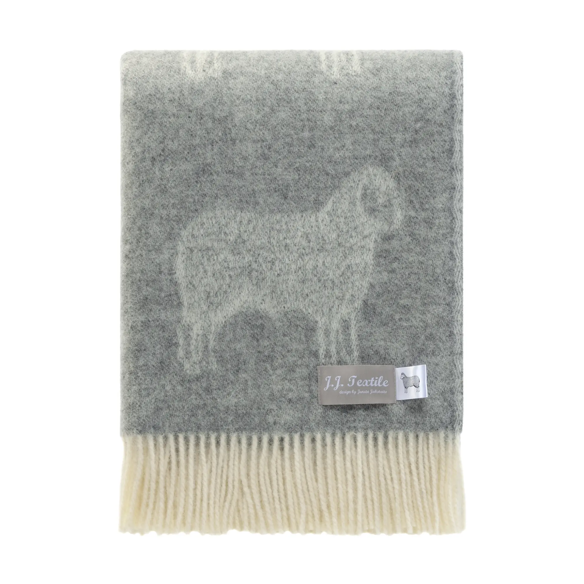 Sheep Soft Grey Pure Wool Throw JJ Textile