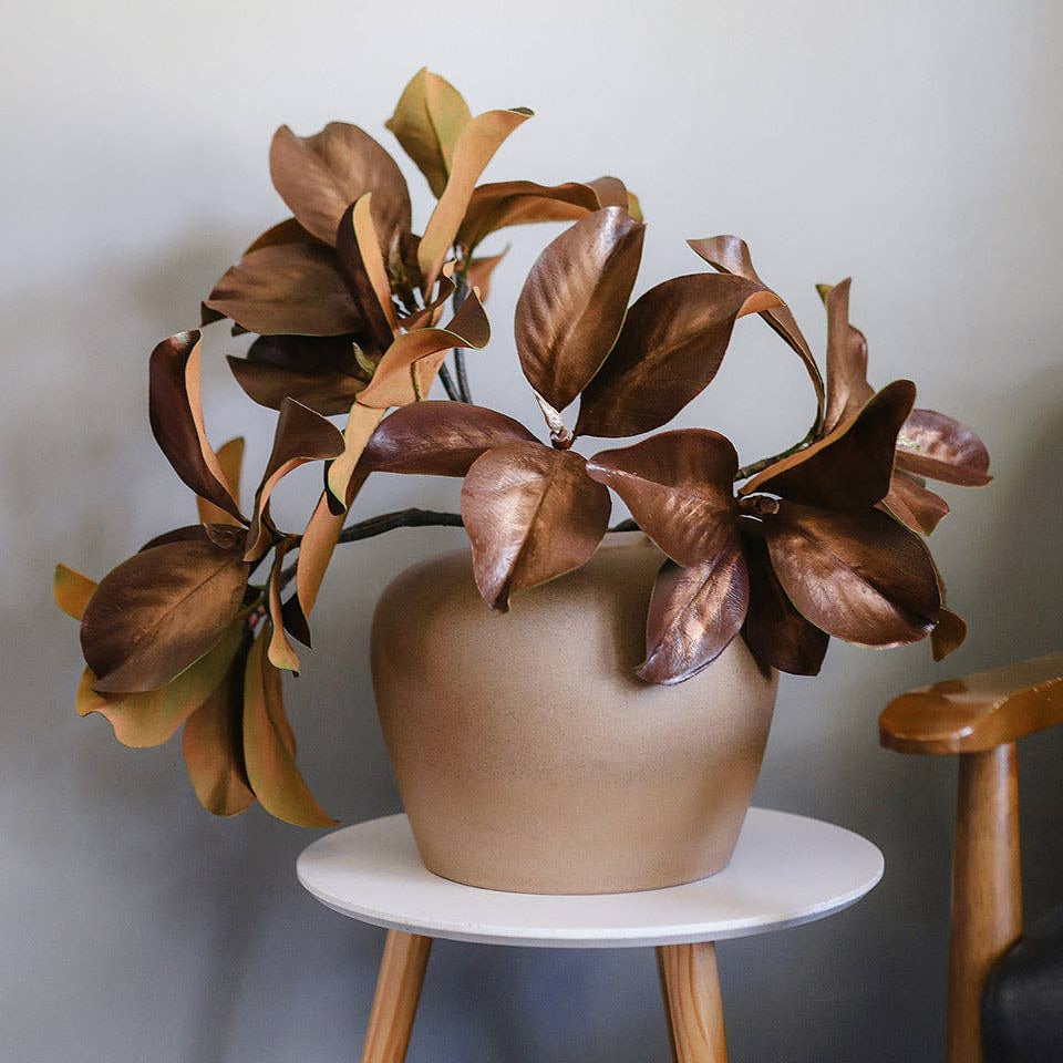 Prestige Fall Magnolia Leaf Branch – 63cm