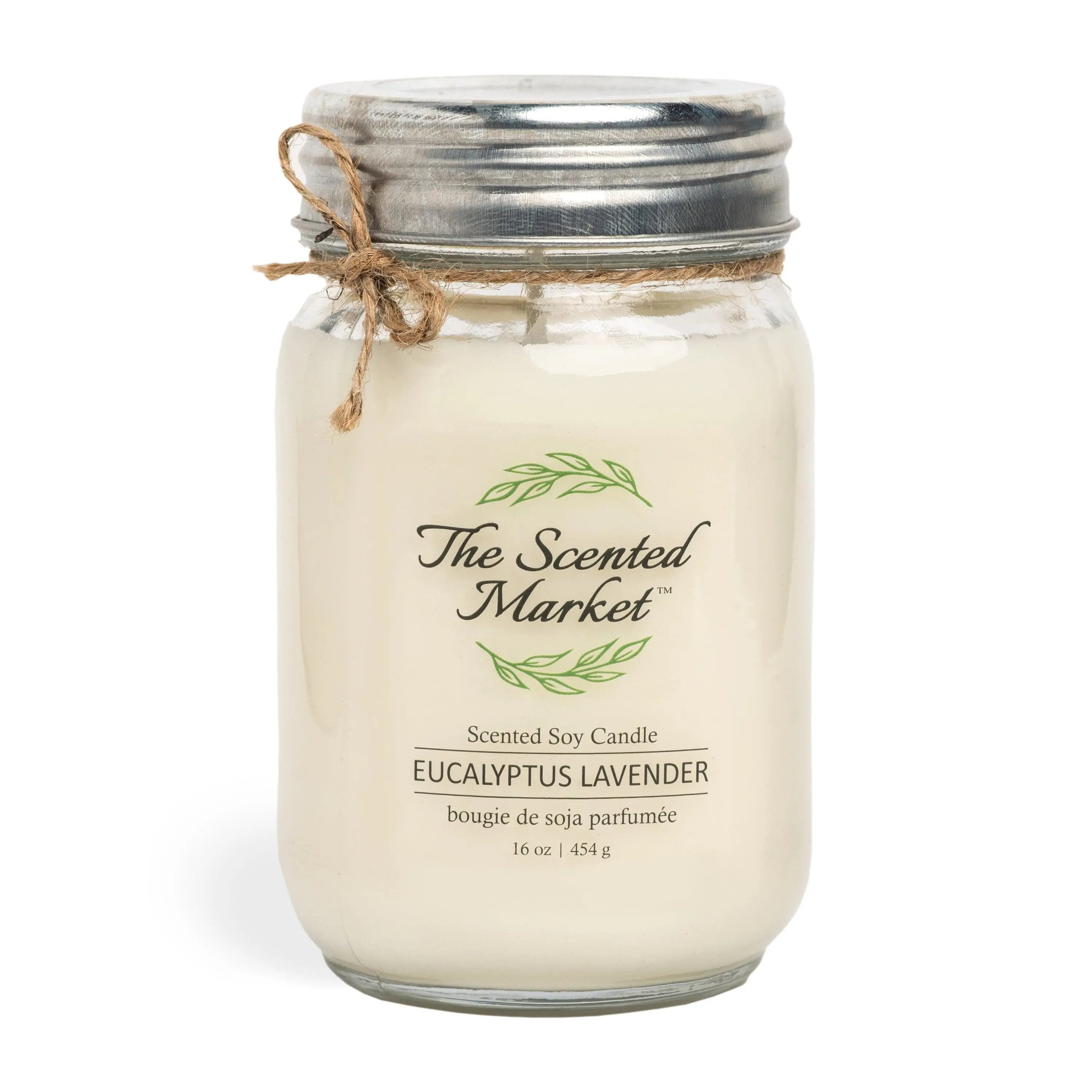 Eucalyptus Lavender Soy Wax Candle – 450g The Scented Market
