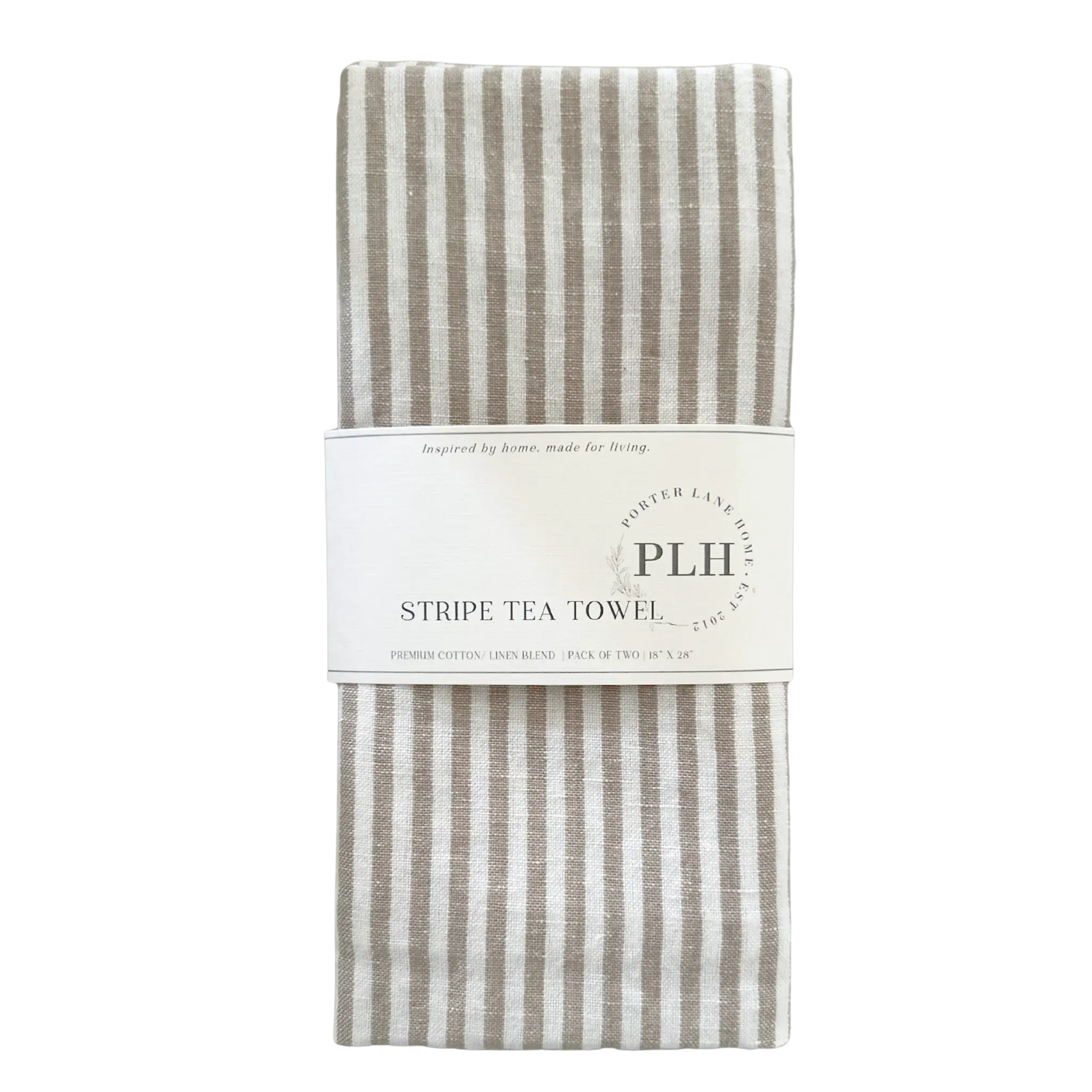 Stripe Tea Towel Set – Tan (2 Pack) Porter Lane Home
