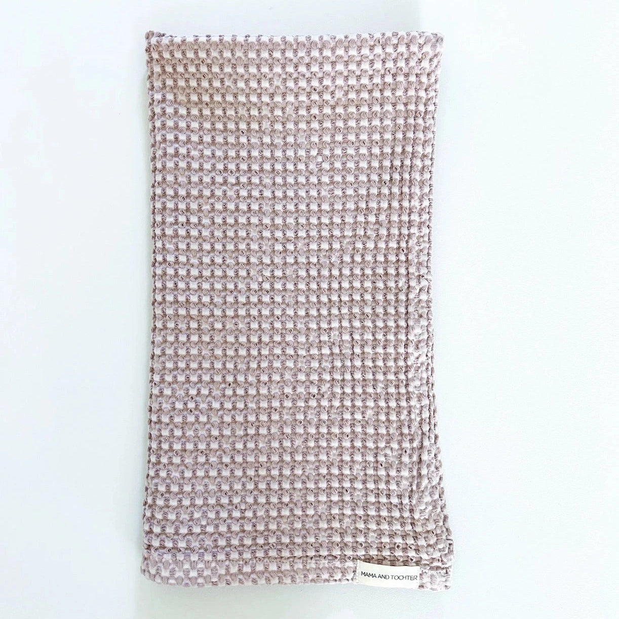 100% Organic Cotton Rustic Waffle Tea Towel – Dusty Pink (Extra Large) Mama and Tochter