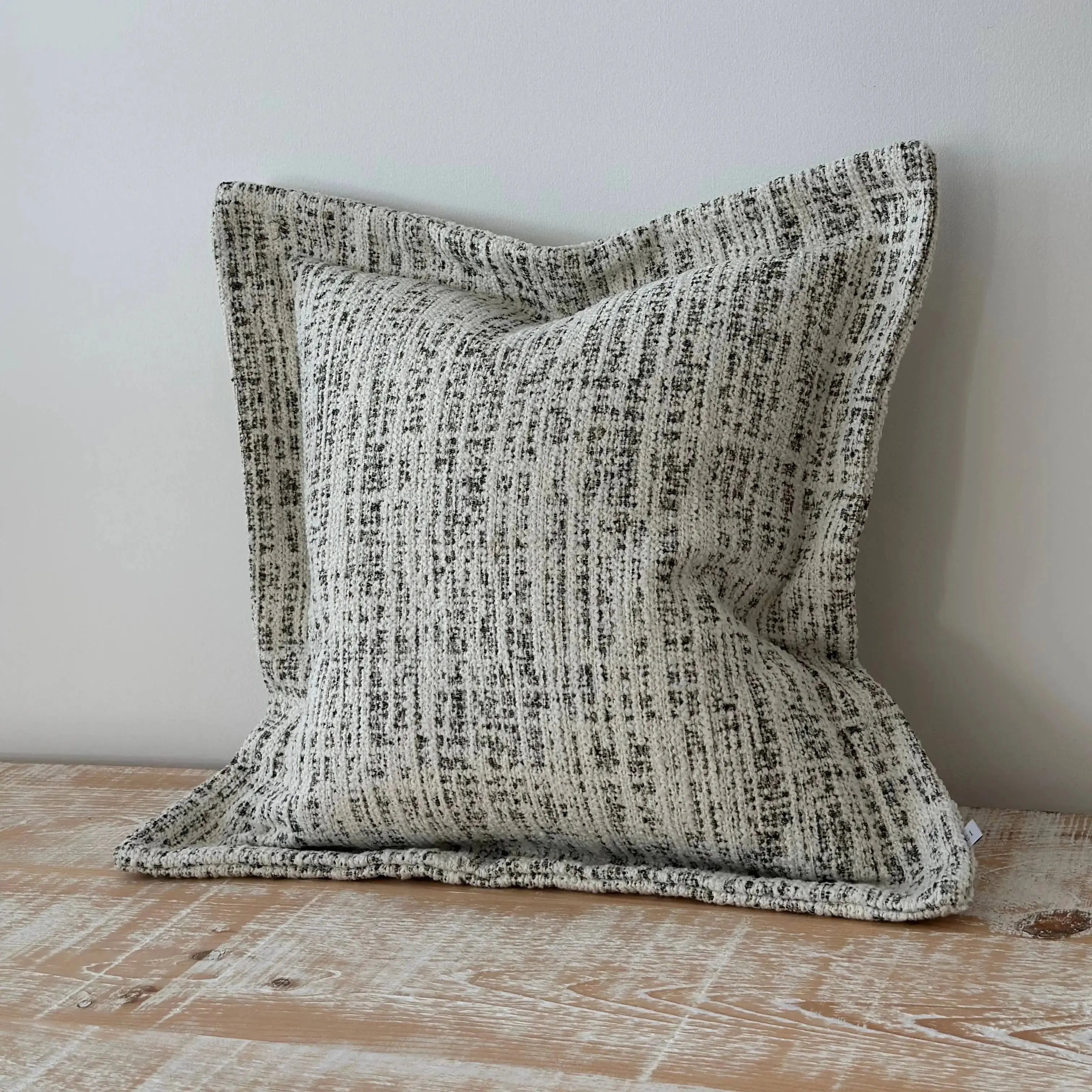 Eve Olive & Cream Boucle Cushion Cover - 45x45cm Ellenvale Trade