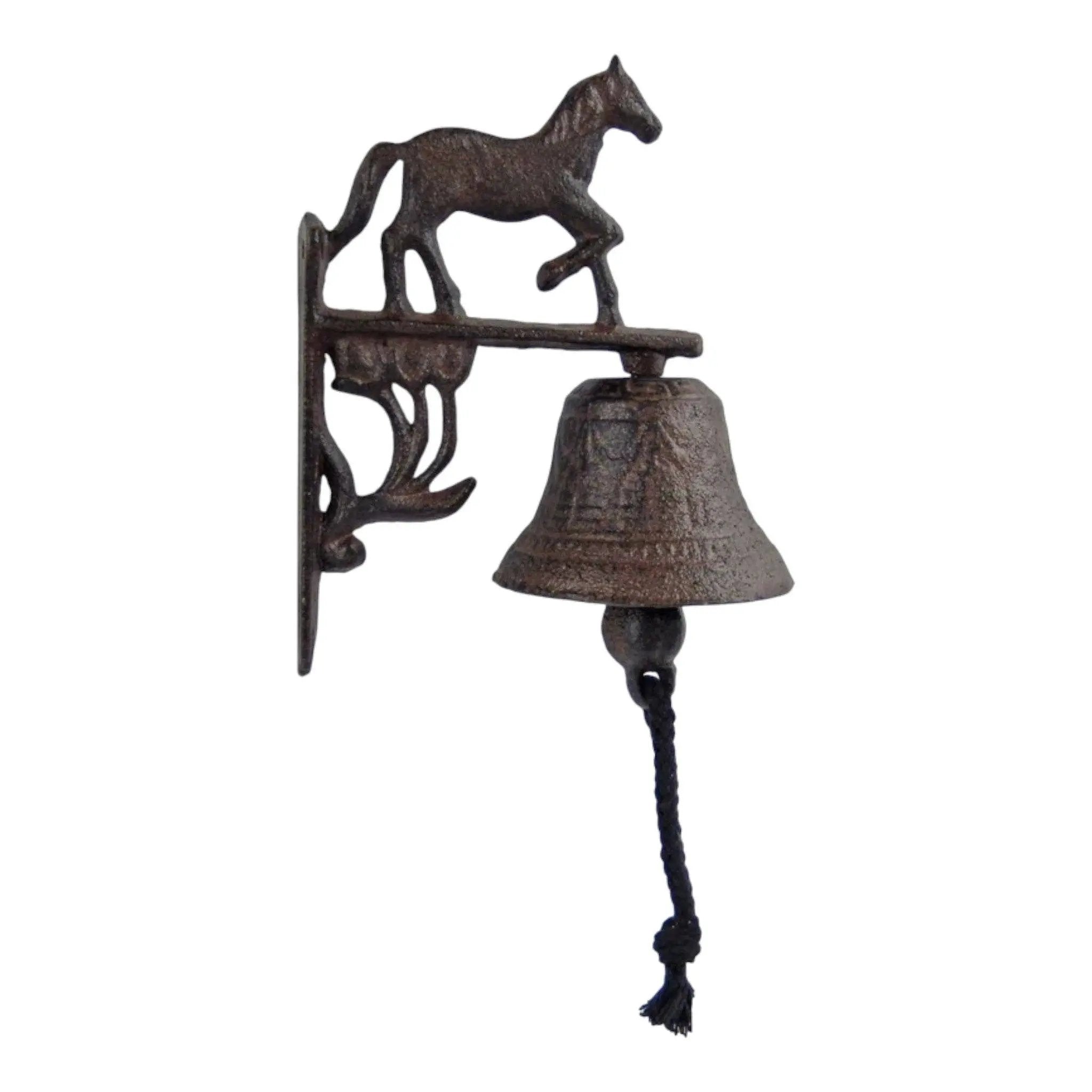 Cast Iron Horse Doorbell – Rustic Wall Bell & Equestrian Decor