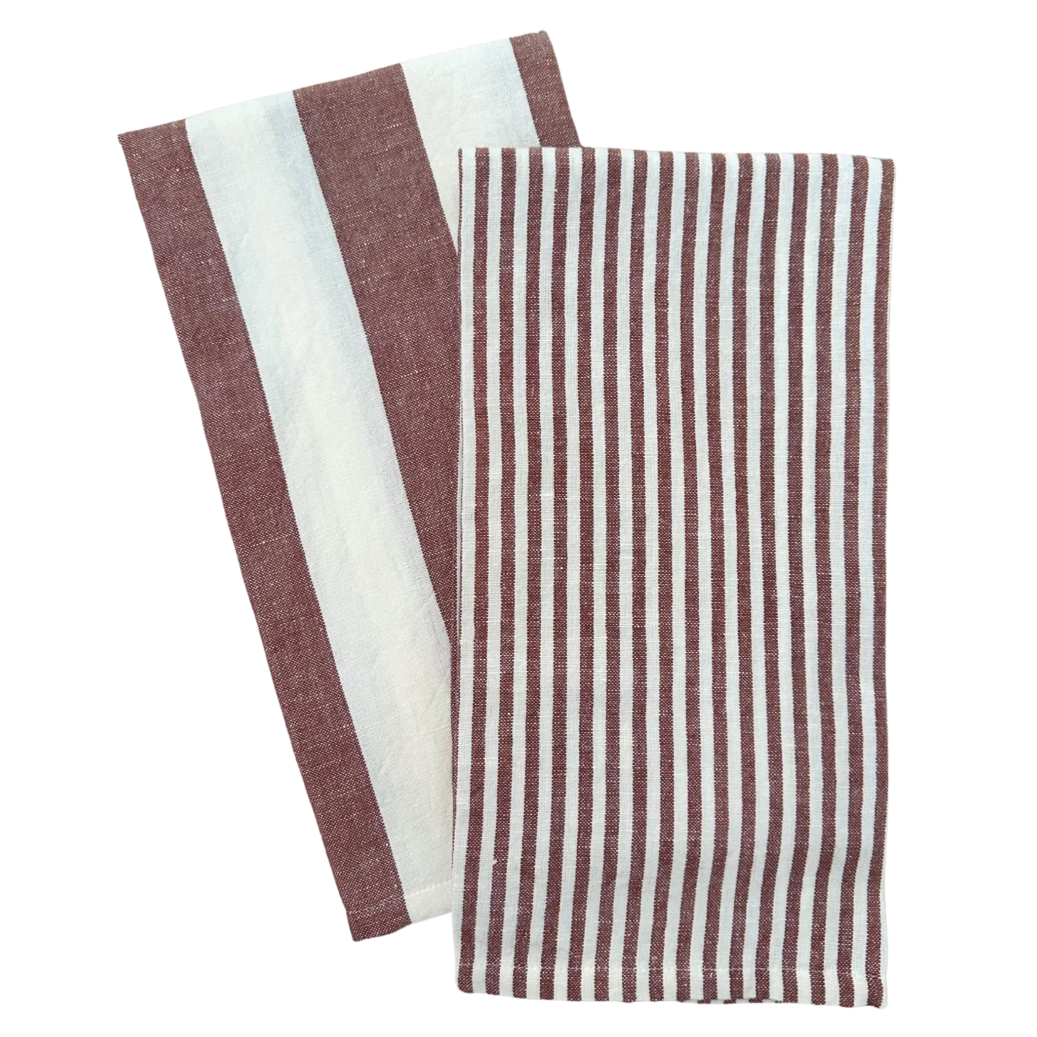 Stripe Tea Towel Set – Rust (2 Pack) Porter Lane Home