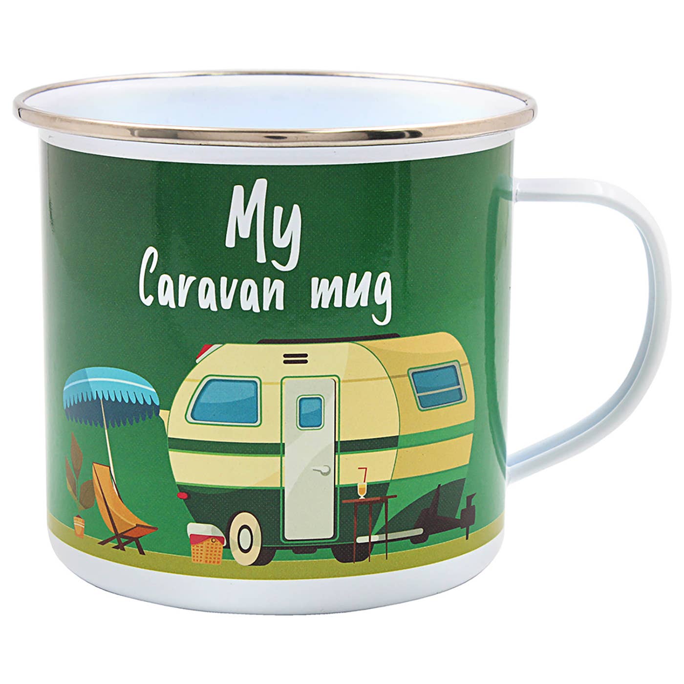 My Caravan Tin Mug Joe Davies