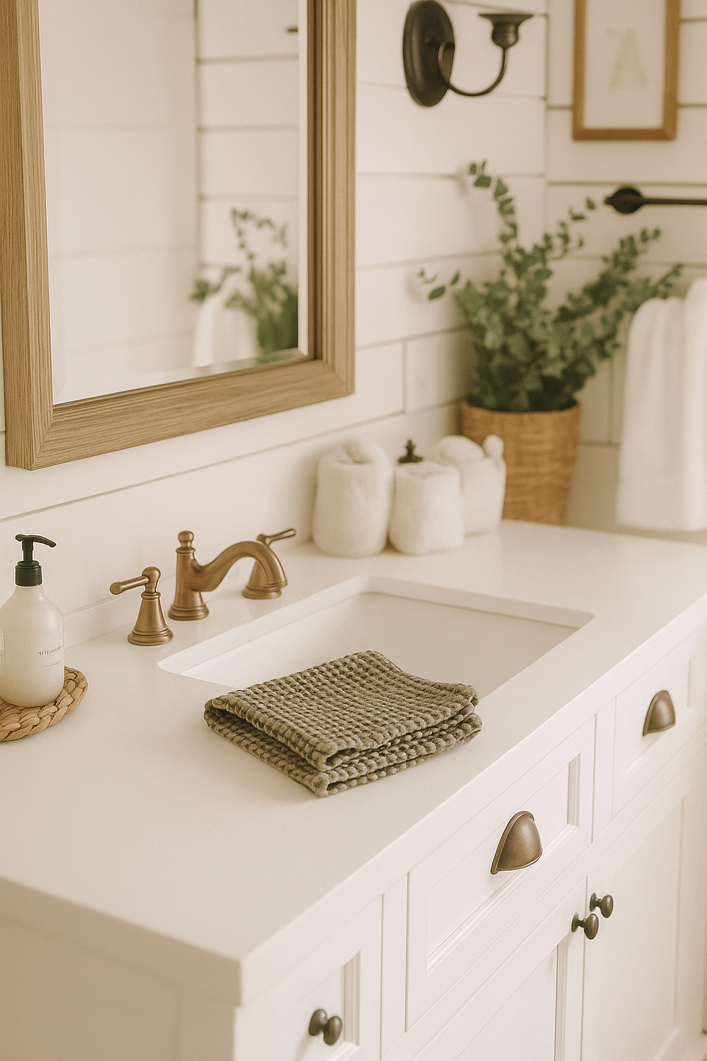 100% Organic Cotton Rustic Waffle Face Cloth - Khaki Mama and Tochter