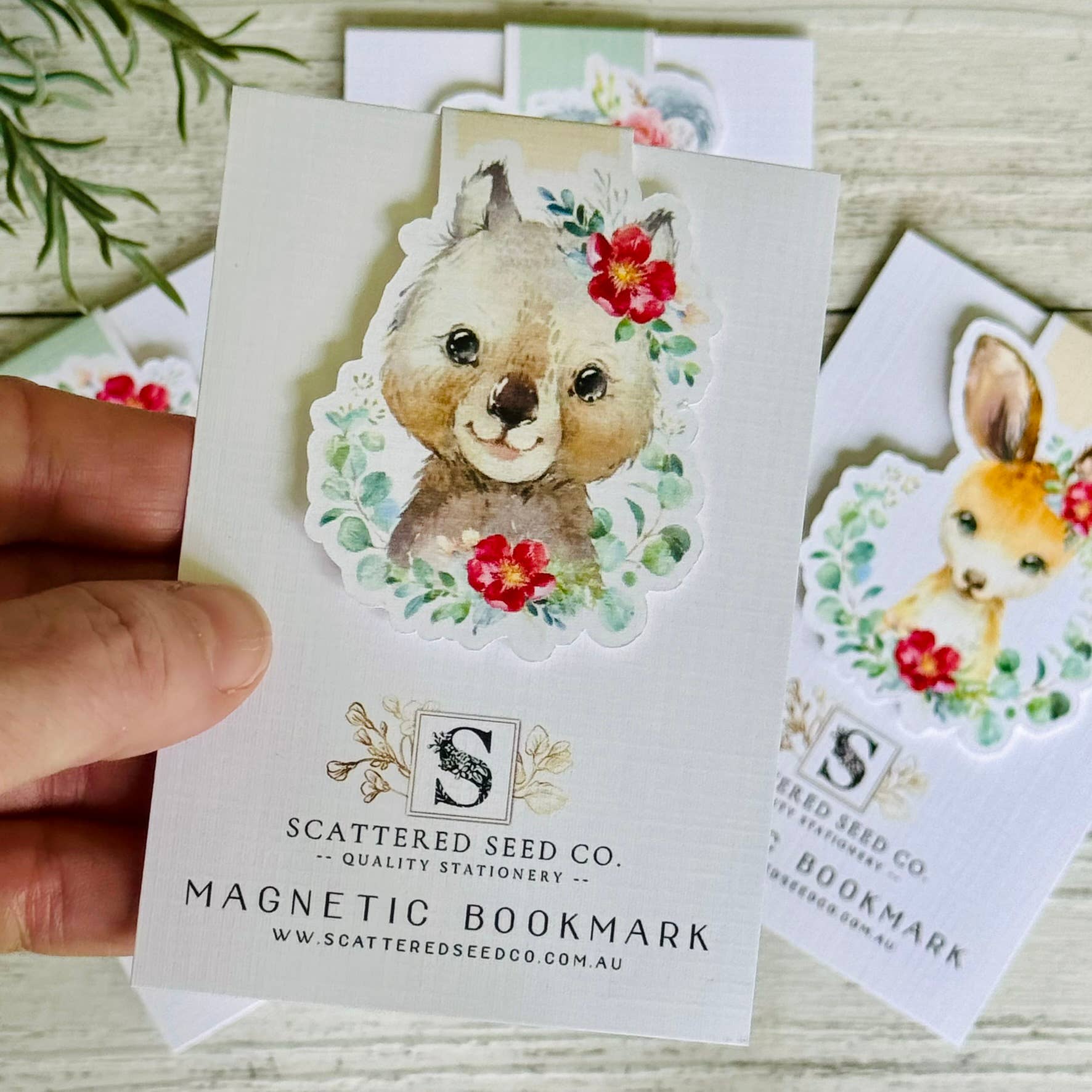 Australian Wombat Magnetic Bookmark Scattered Seed Co