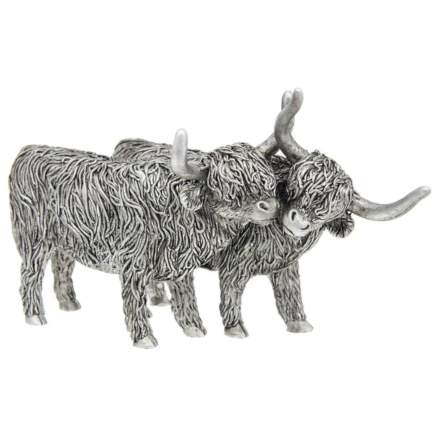 Silver Highland Coo Pair Joe Davies