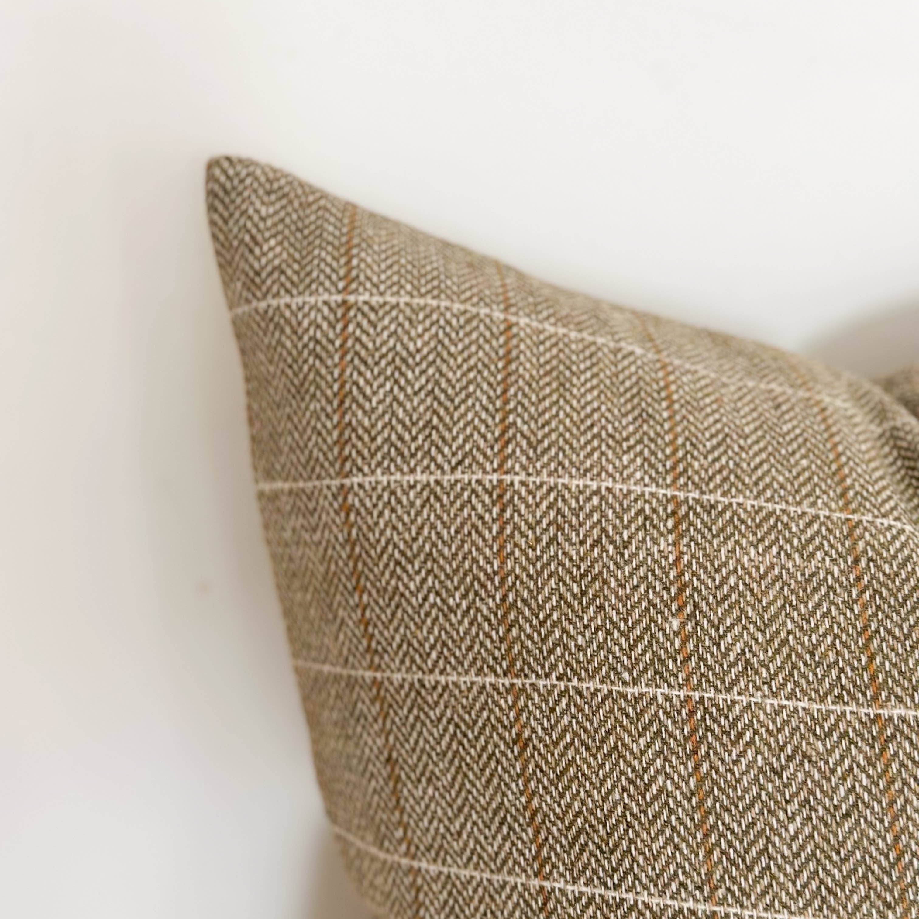 Betty Wool Blend Cushion Cover 45x45 - Olive Green Ellenvale Trade