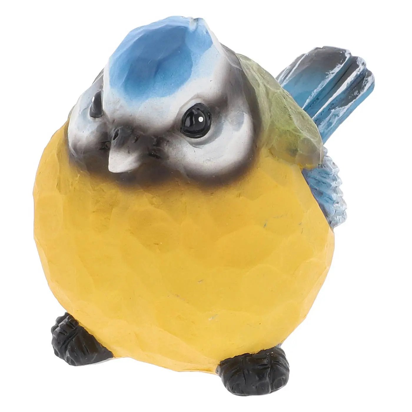 Carved Look Blue Tit Bird - XSmall Figurine Joe Davies