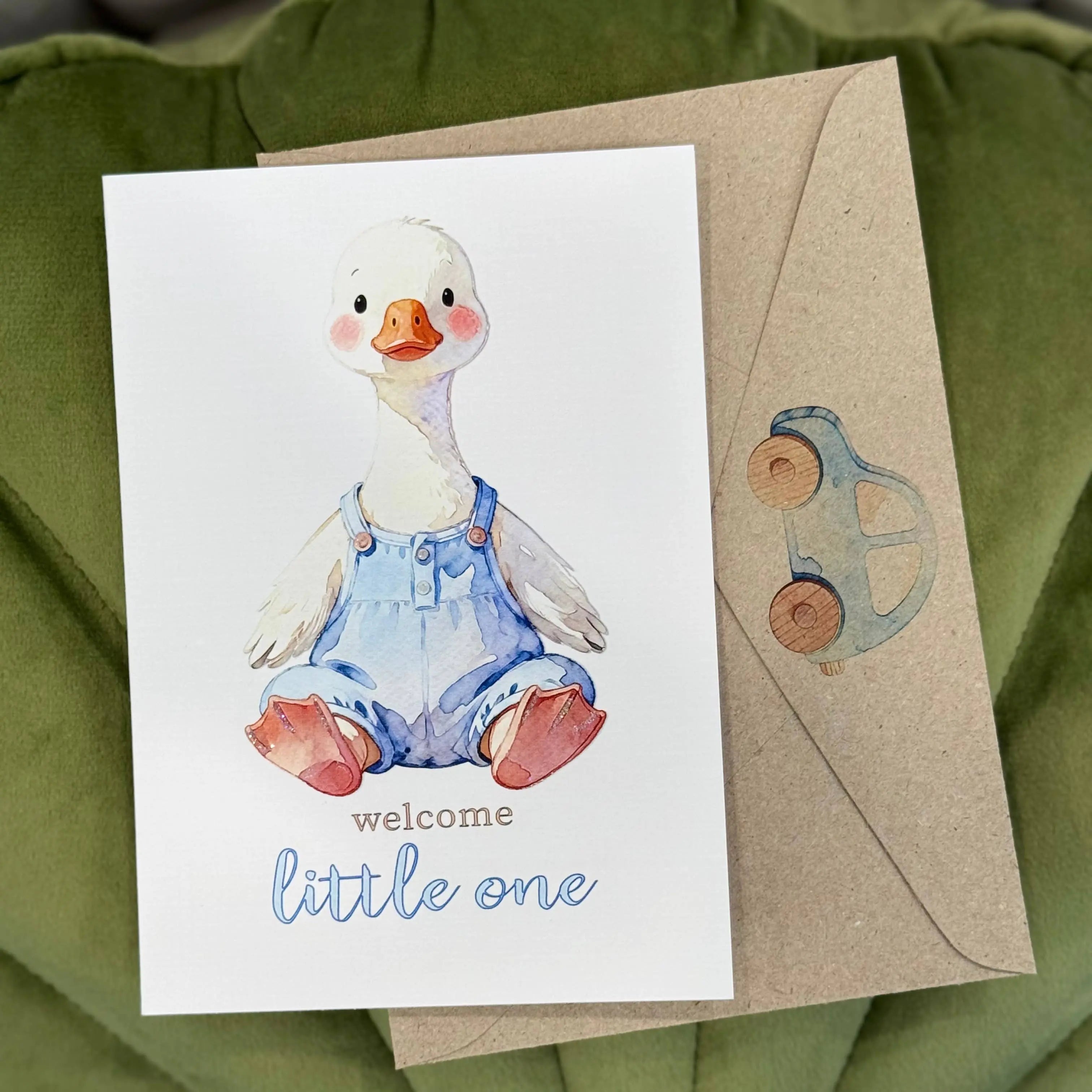 Welcome Baby Boy - New Baby Greeting Card