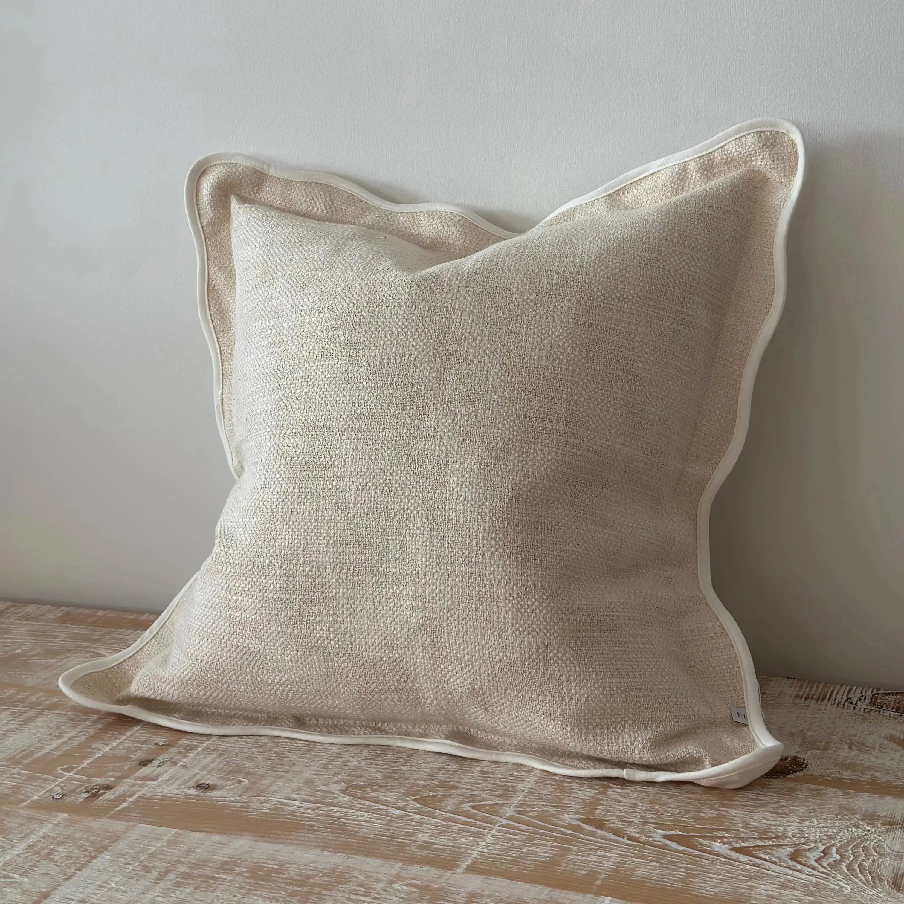 Chloe Cream Scalloped Edge Cushion Cover - 65x65cm Ellenvale Trade