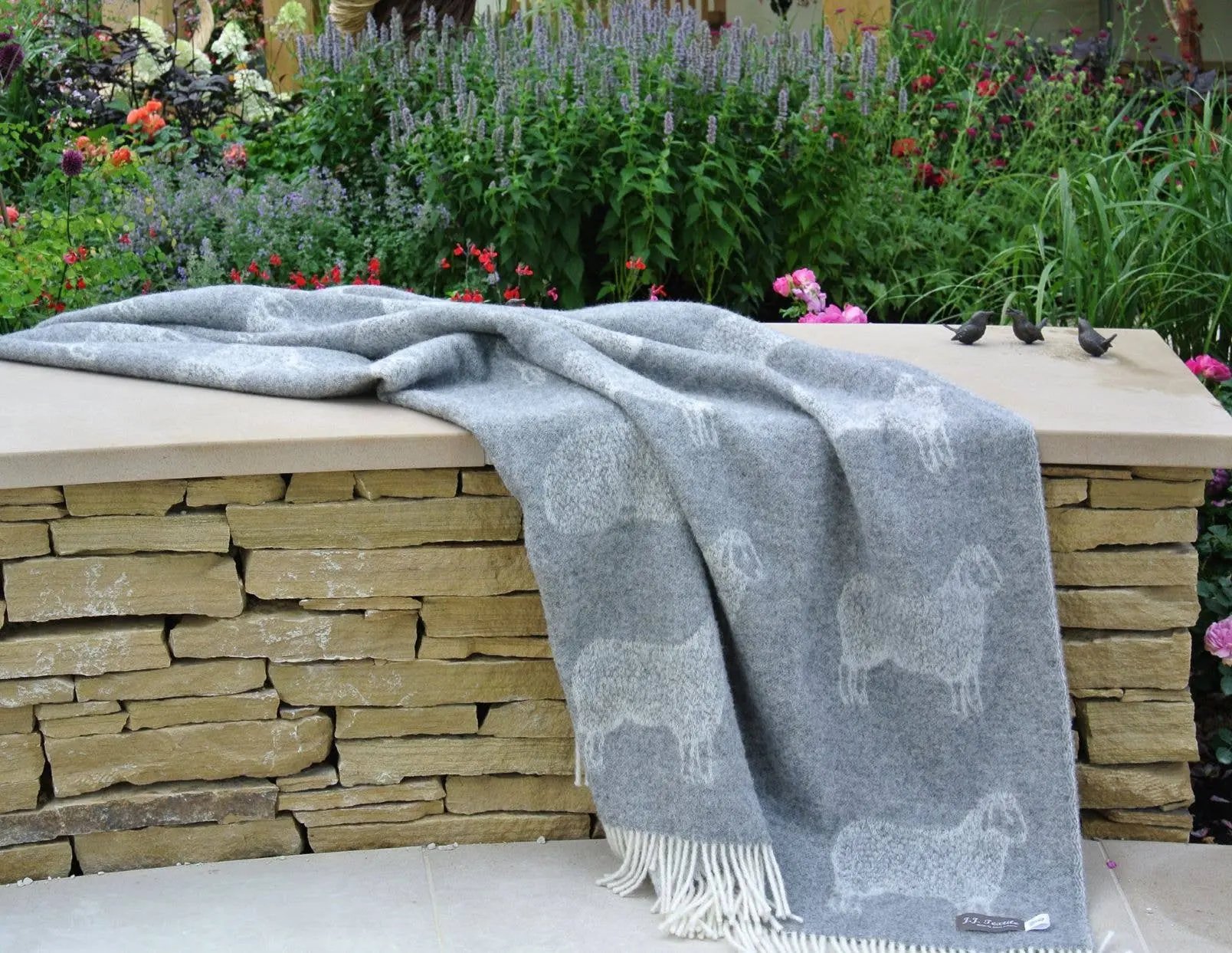 Sheep Soft Grey Pure Wool Throw JJ Textile