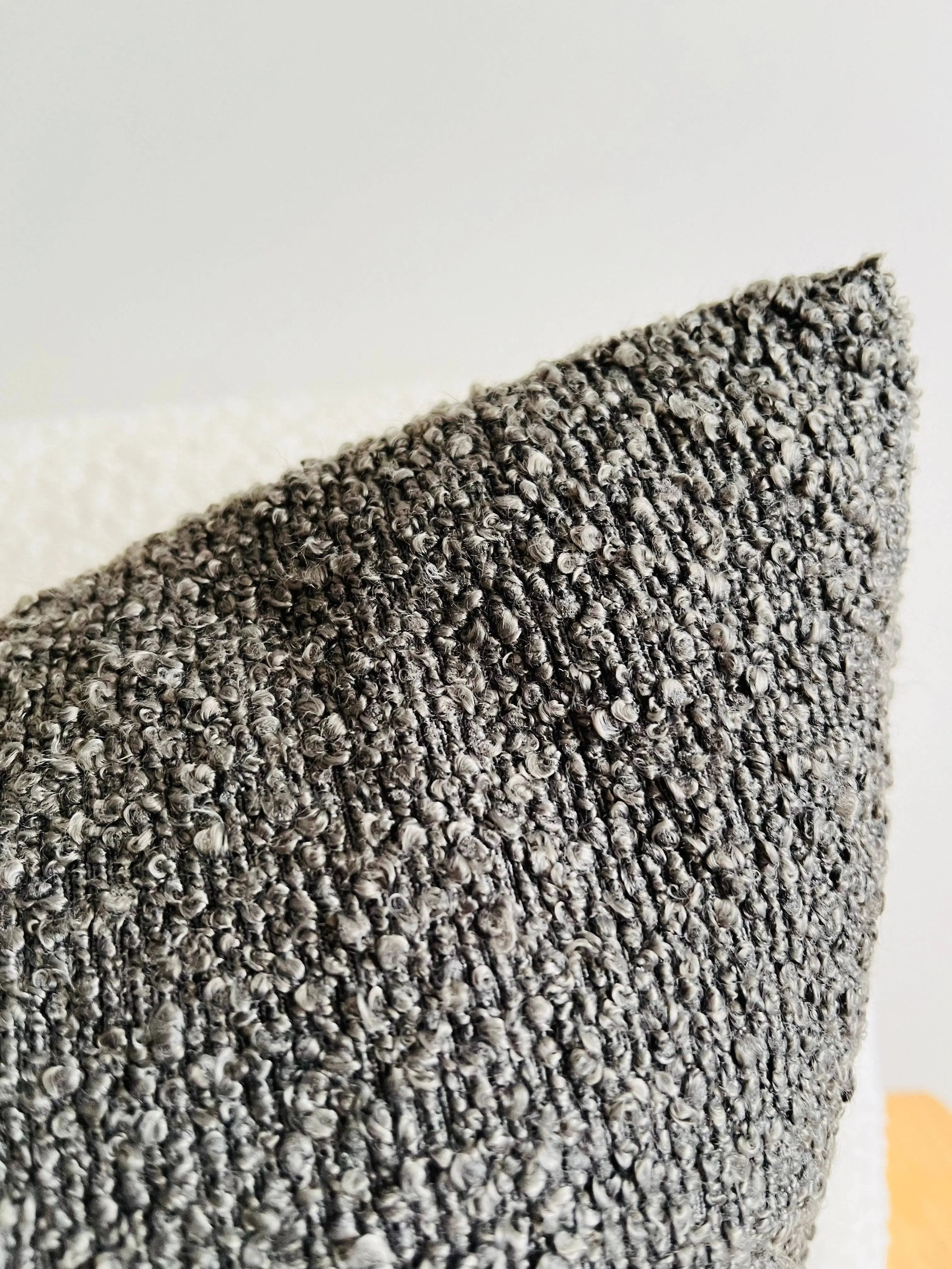 Boucle Lumbar Cushion Cover - Charcoal Mama and Tochter