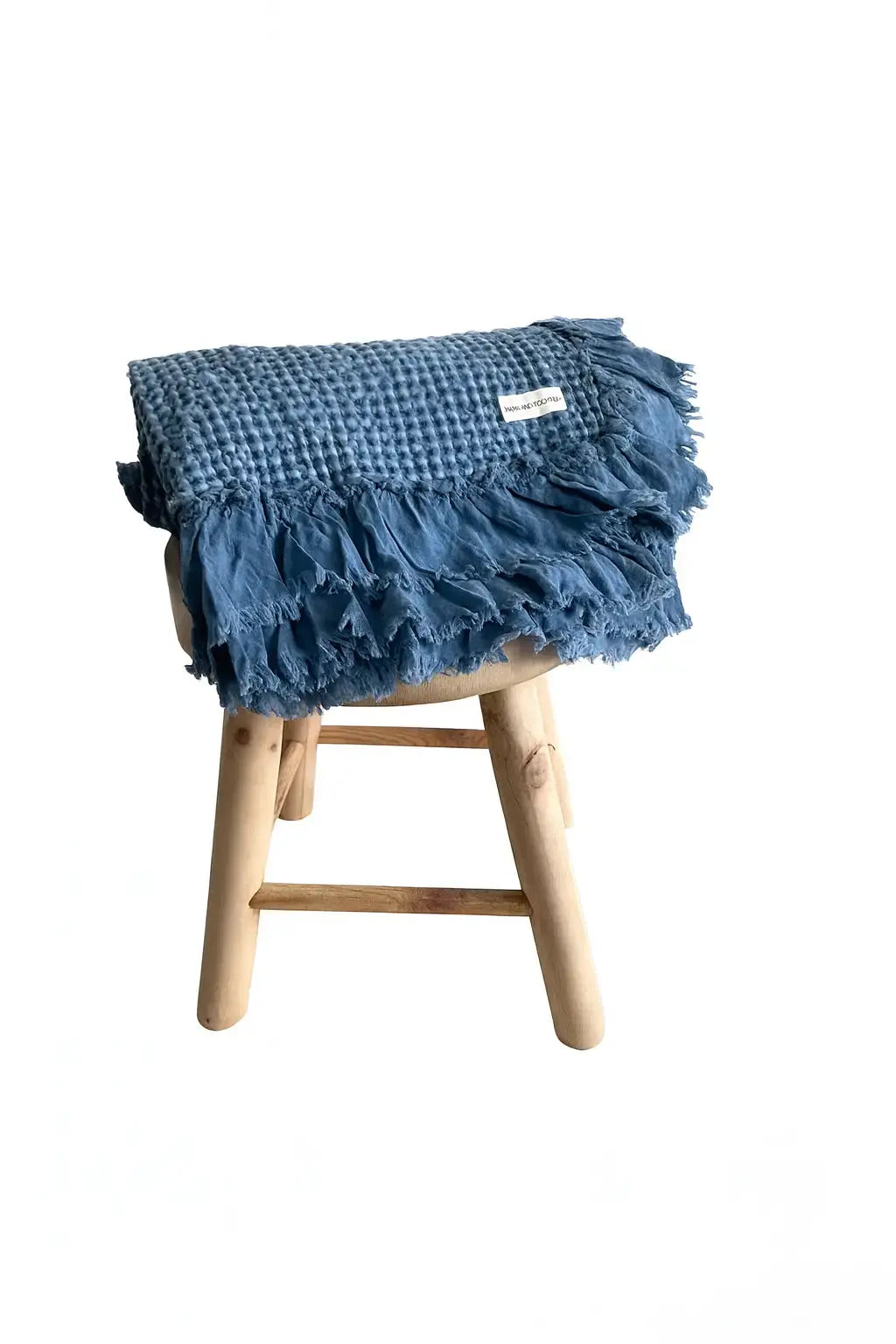 Organic Cotton Rustic Waffle Throw Blanket - Blue Mama and Tochter
