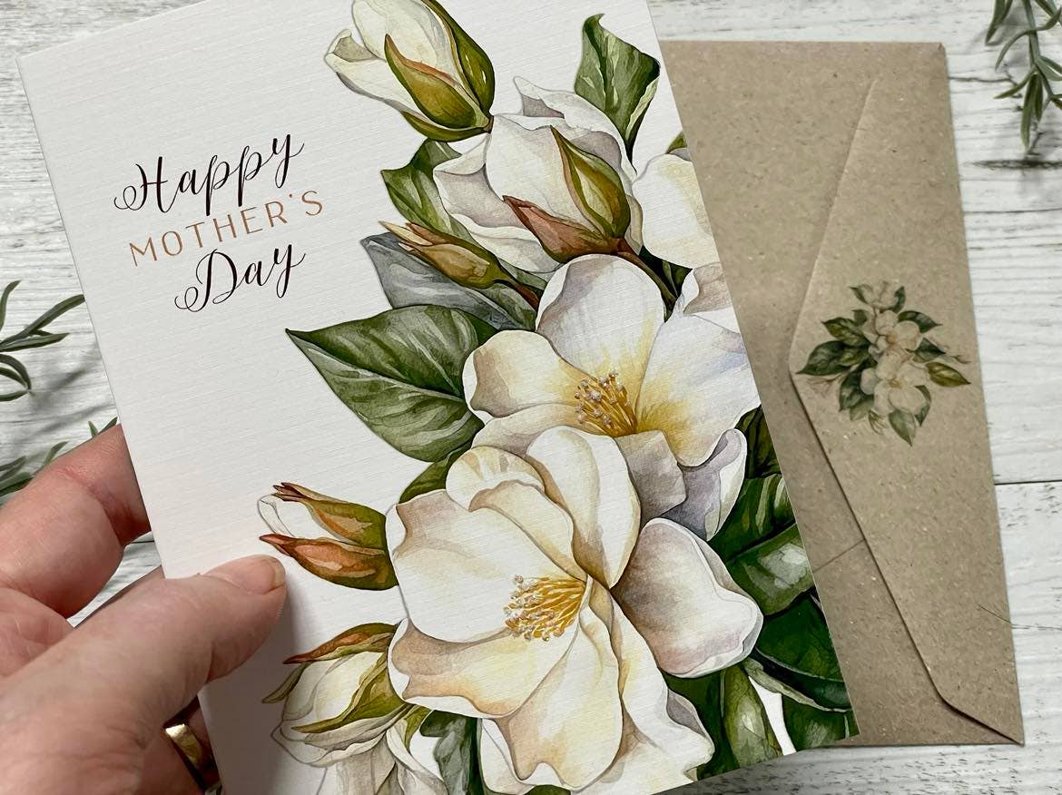 Mothers Day Card - Gardenia