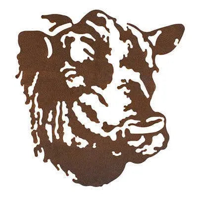Bull Metal Garden Wall Art – Rustic Steel Sculpture