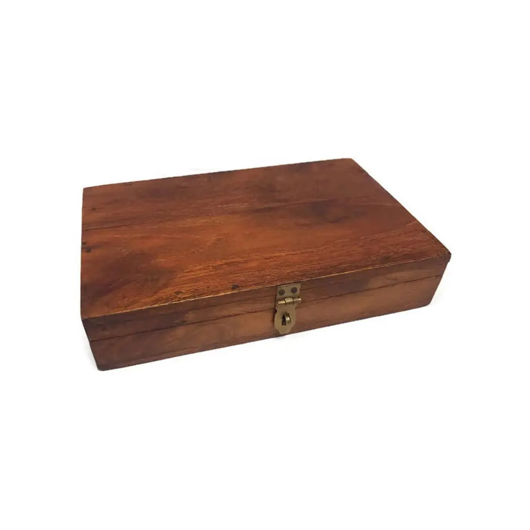 Colonial Ox Horn Domino Set – 28 Piece Set in 8" Wooden Storage Box
