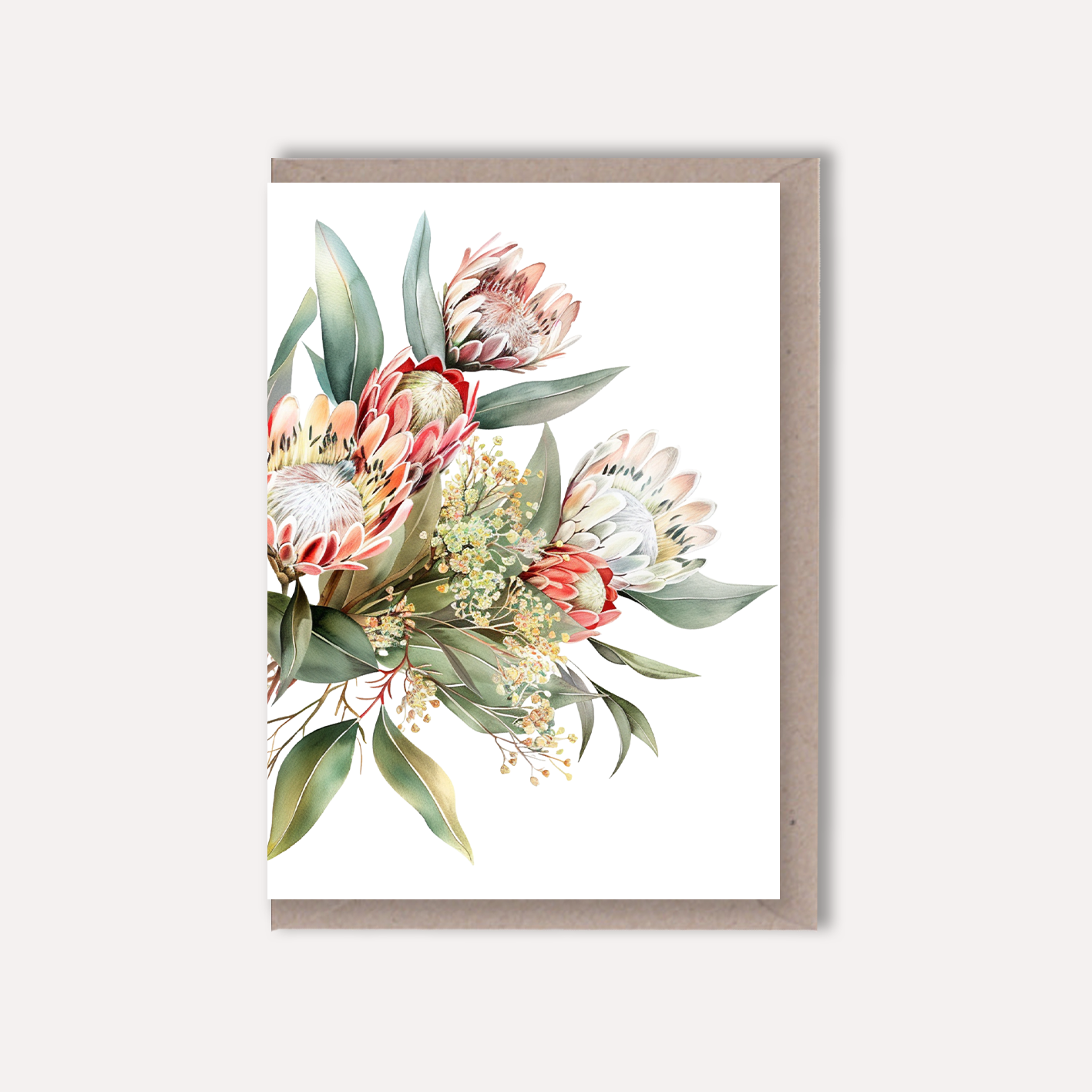 AUSTRALIAN FLORALS Blank Greeting Card - Style D Scattered Seed Co