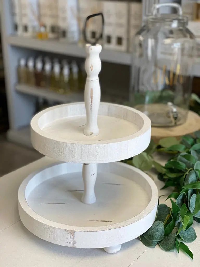 Two Tiered Display Tray – White The Scented Market
