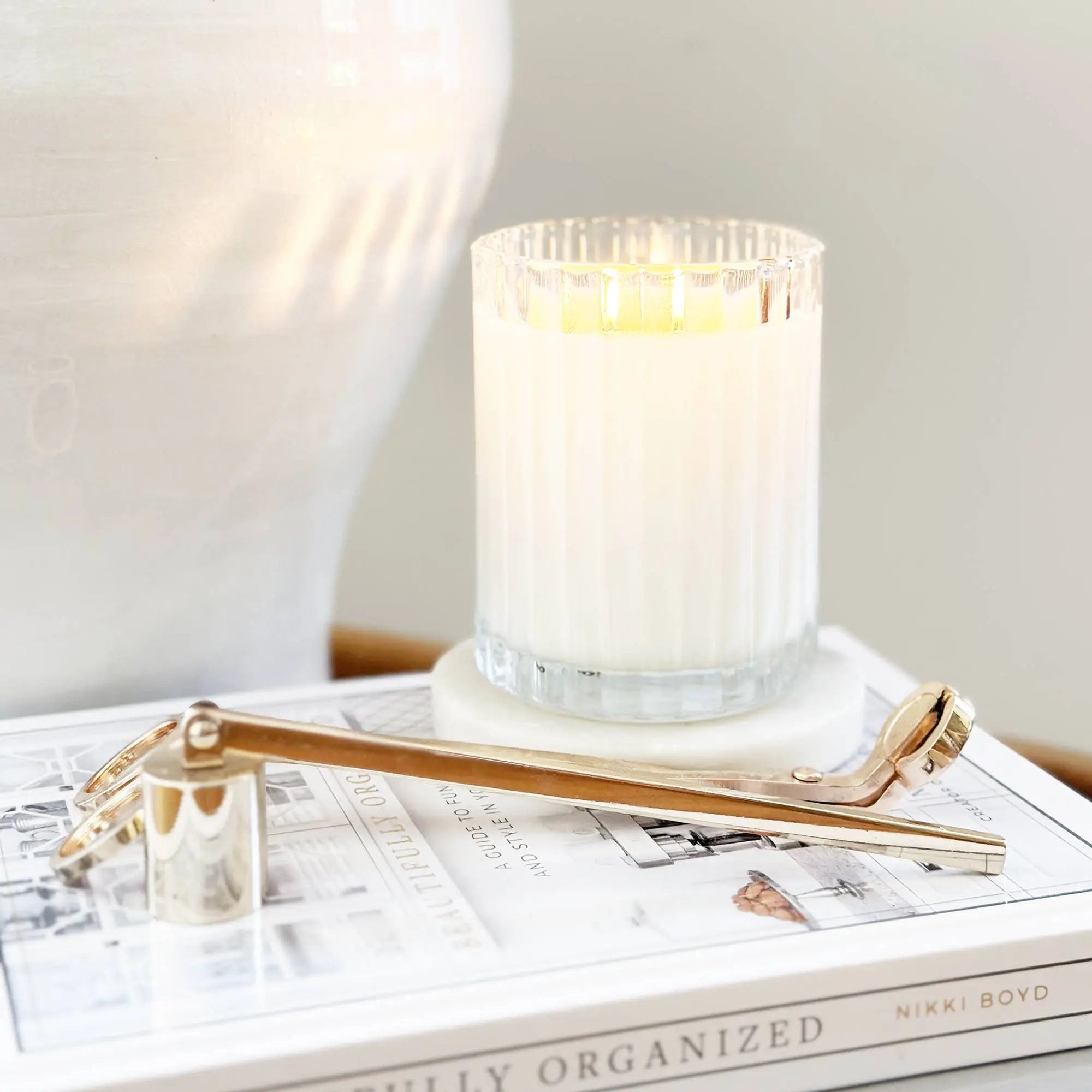BLUSH | Vanilla Orchid + Peony Fluted Coconut Wax Candle Porter Lane Home