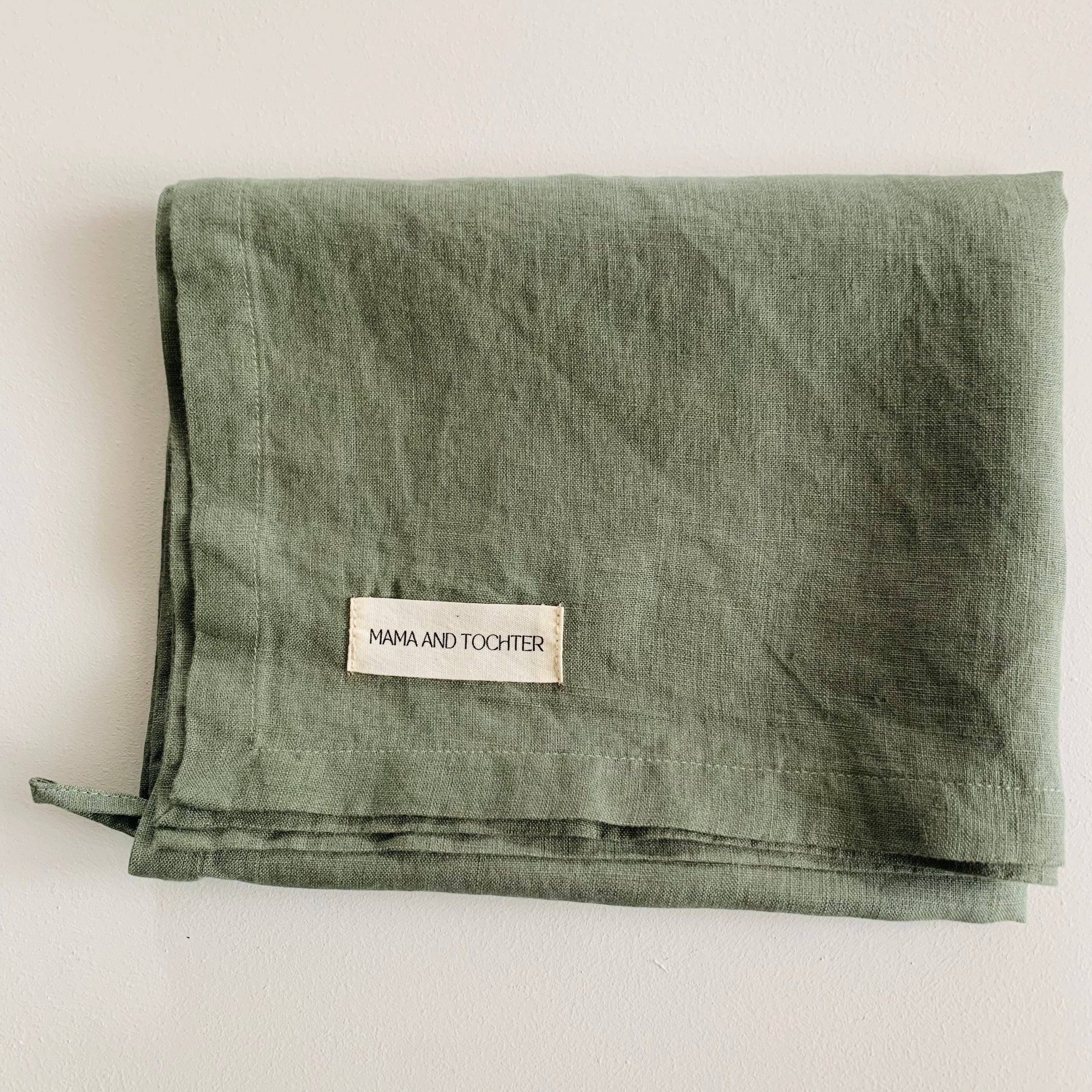 Pure French Linen Tea Towel - Khaki Mama and Tochter