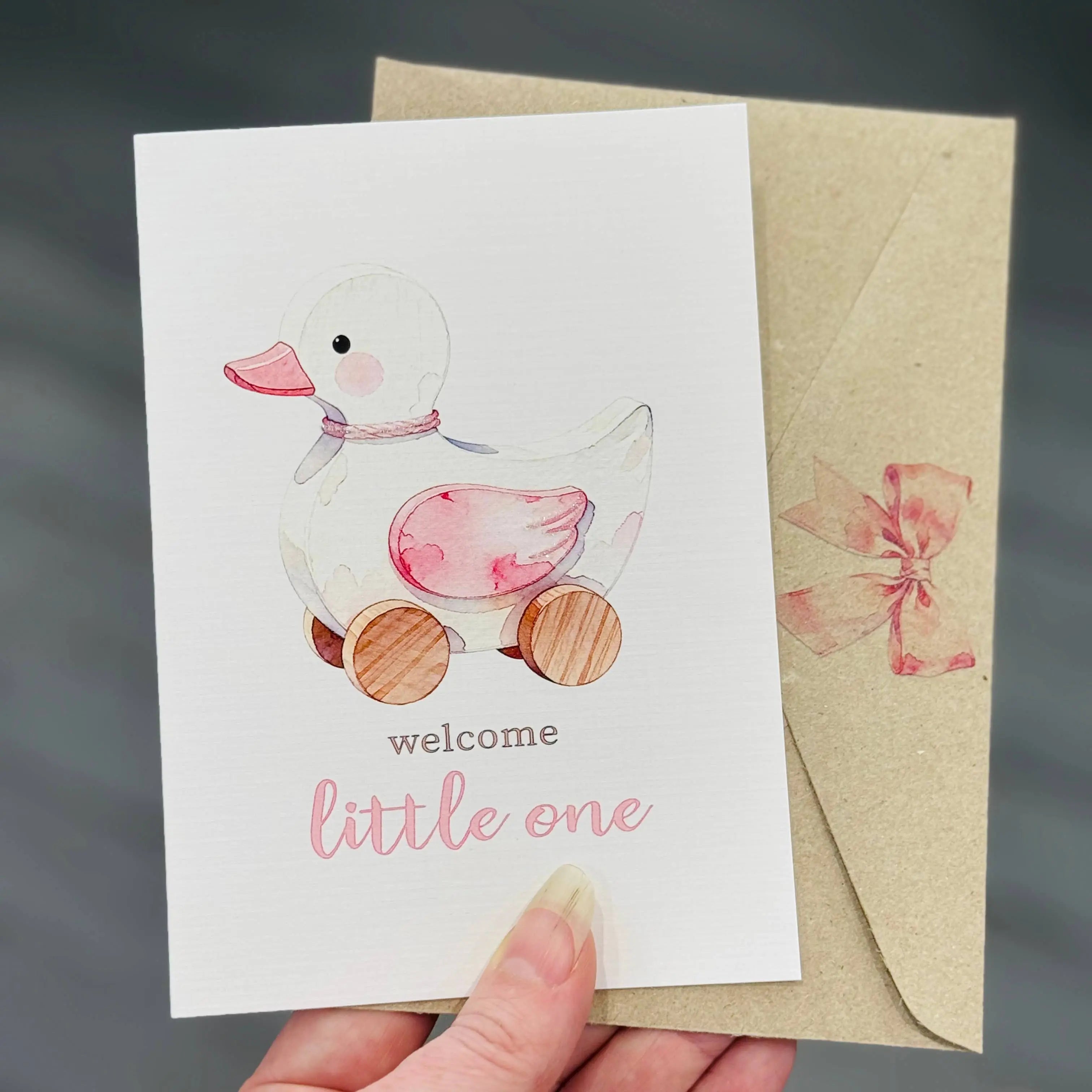 Welcome Baby Girl - New Baby Greeting Card