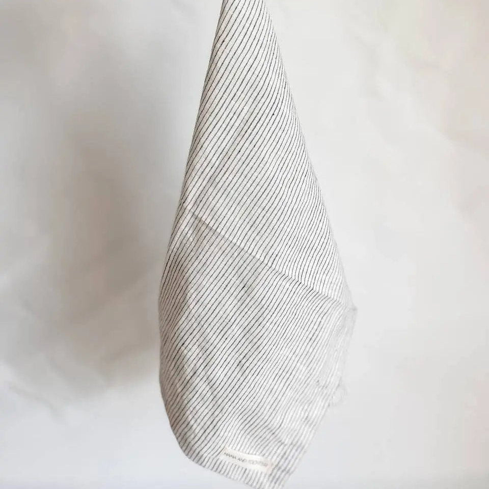 Pure French Linen Tea Towel - Pinstripe Mama and Tochter