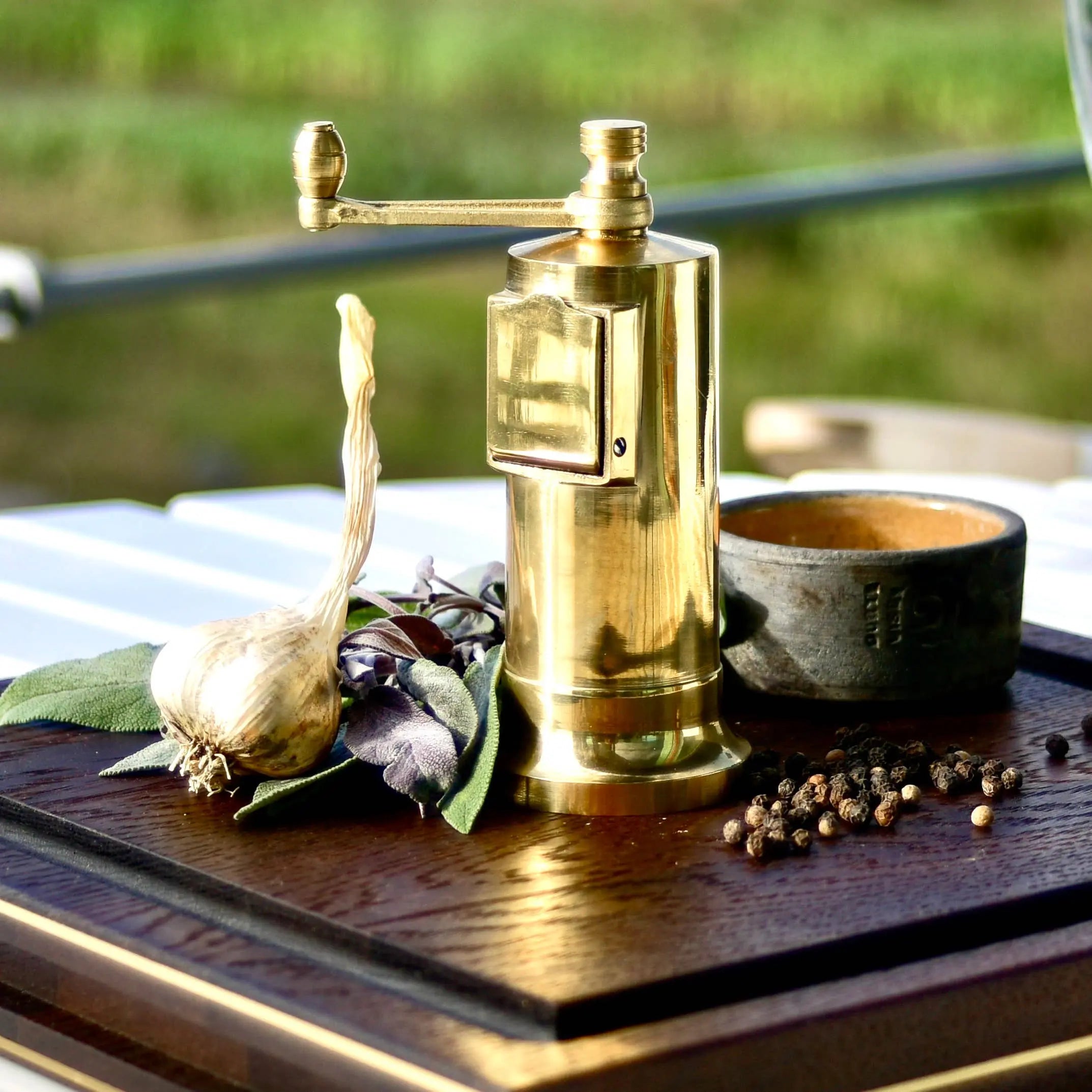 The original 'Chefs Mate' - 5.3" brass pepper grinder Rune-Jakobsen Design
