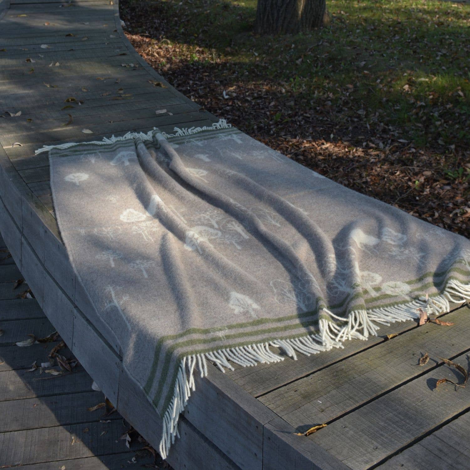Woodland Recycled Merino Throw JJ Textile