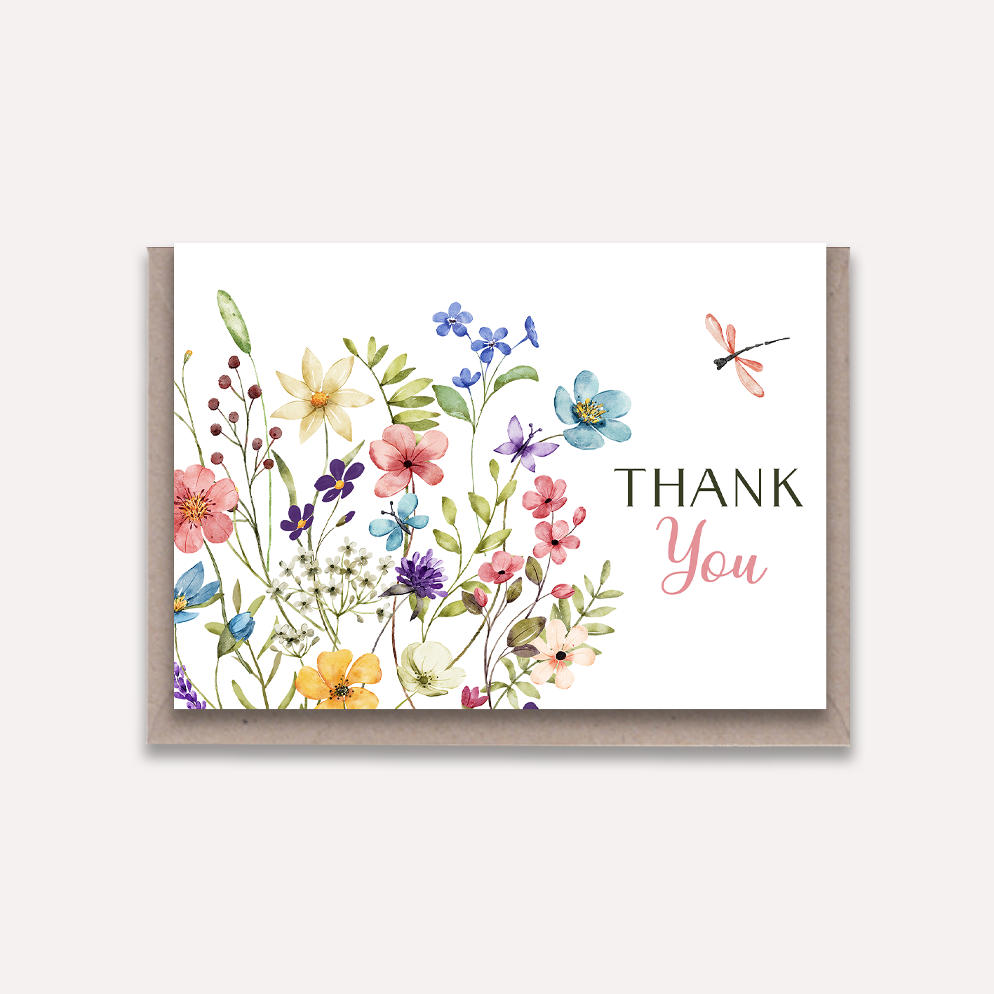 Wildflower Thank You Card – A6
