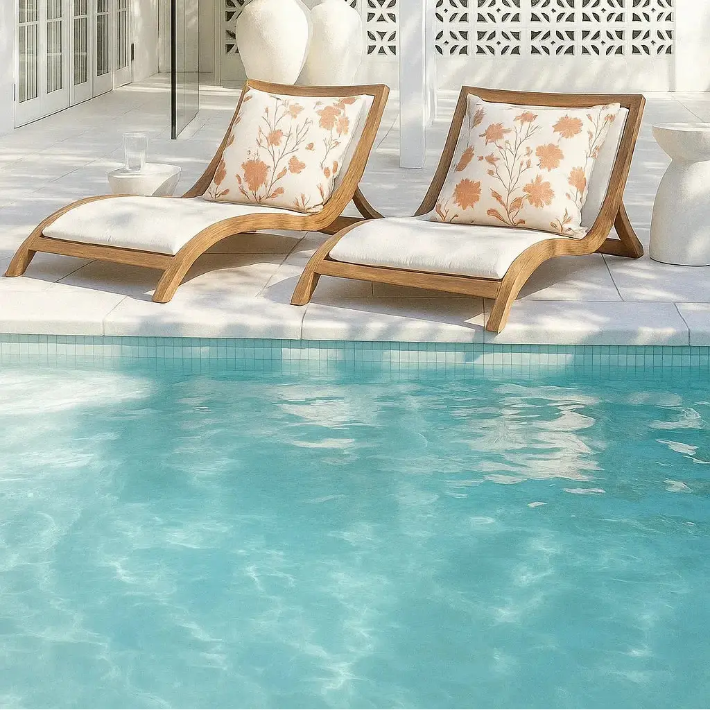 Waterproof Outdoor Cushion Cover - Neutral Floral Mama and Tochter