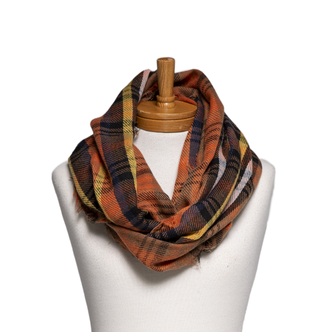 Plaid Infinity Scarf - Autumn