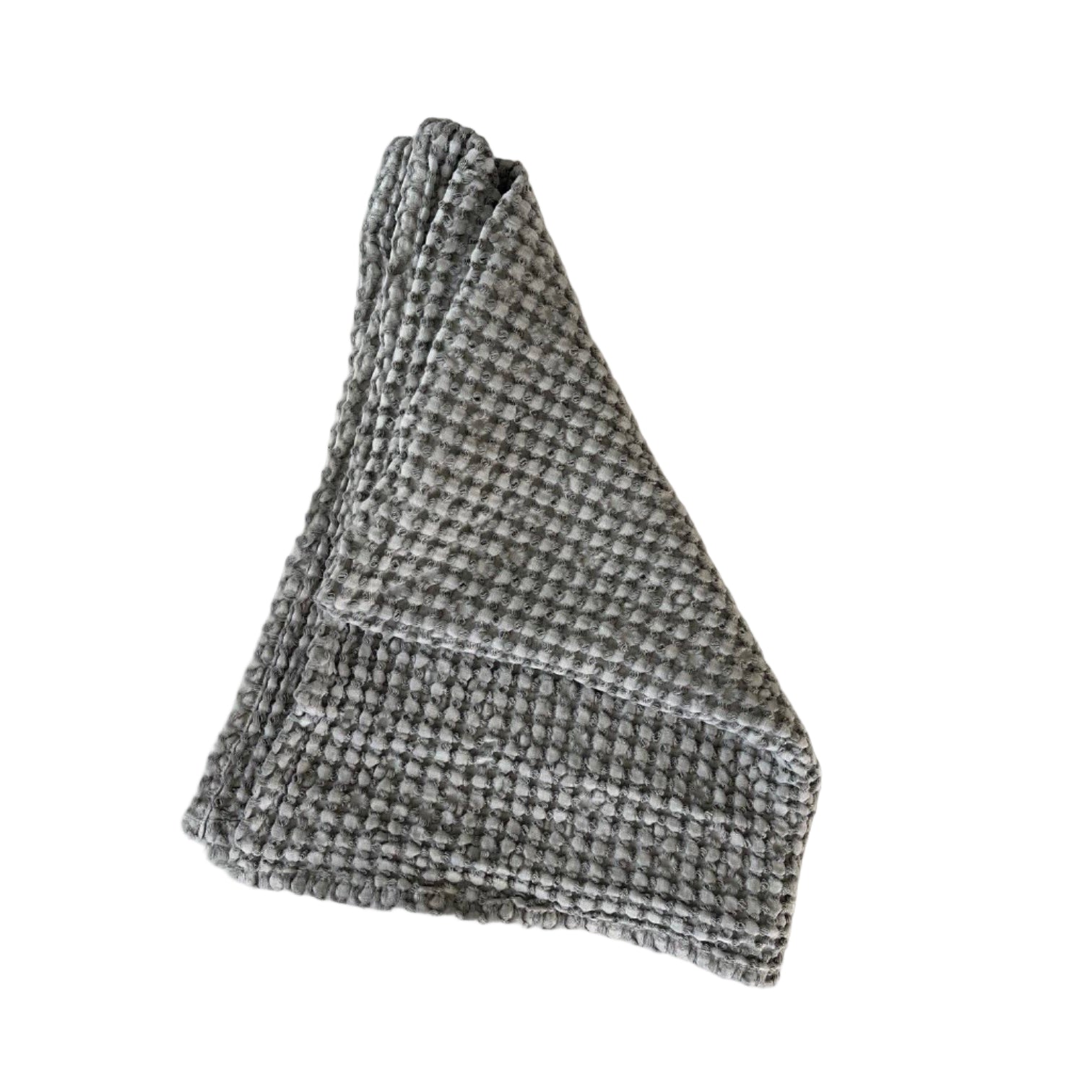 100% Organic Cotton Rustic Waffle Tea/Hand Towel – Light Grey Mama and Tochter