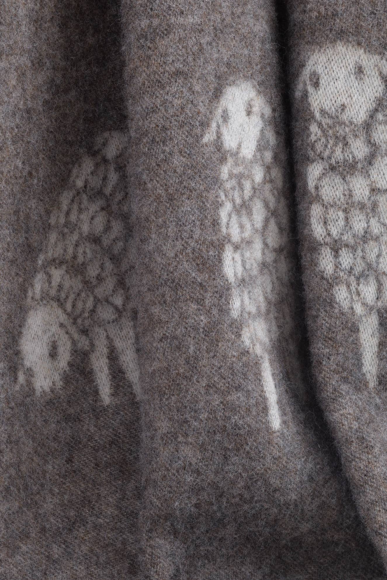 Sheep Mima Dark Brown Pure Wool Throw JJ Textile