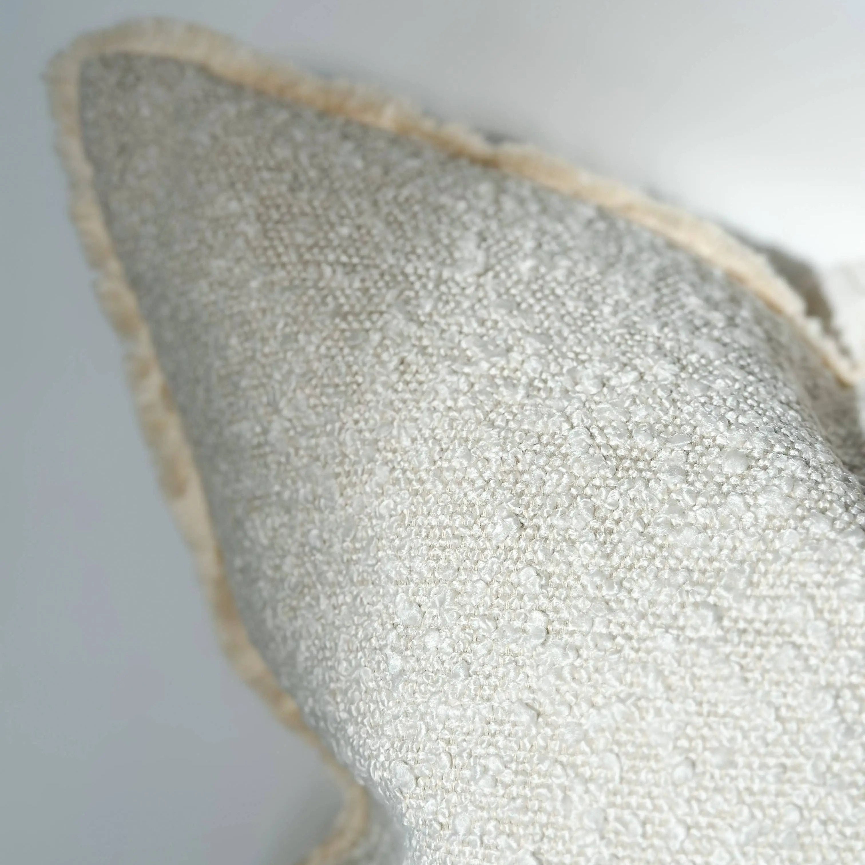 Sofia Boucle Cushion Cover – Cream 65cm × 65cm Ellenvale Trade