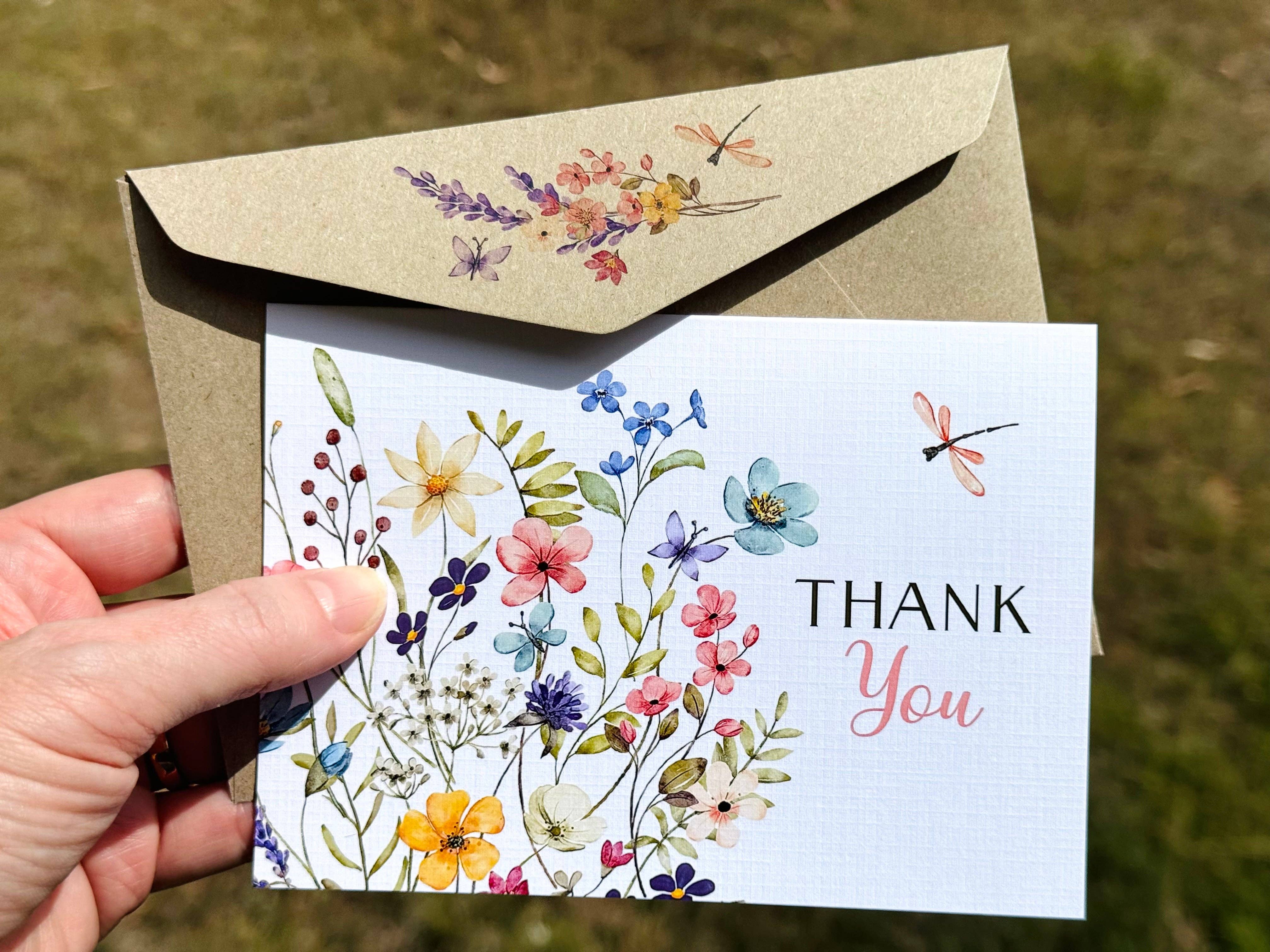 Wildflower Thank You Card – A6