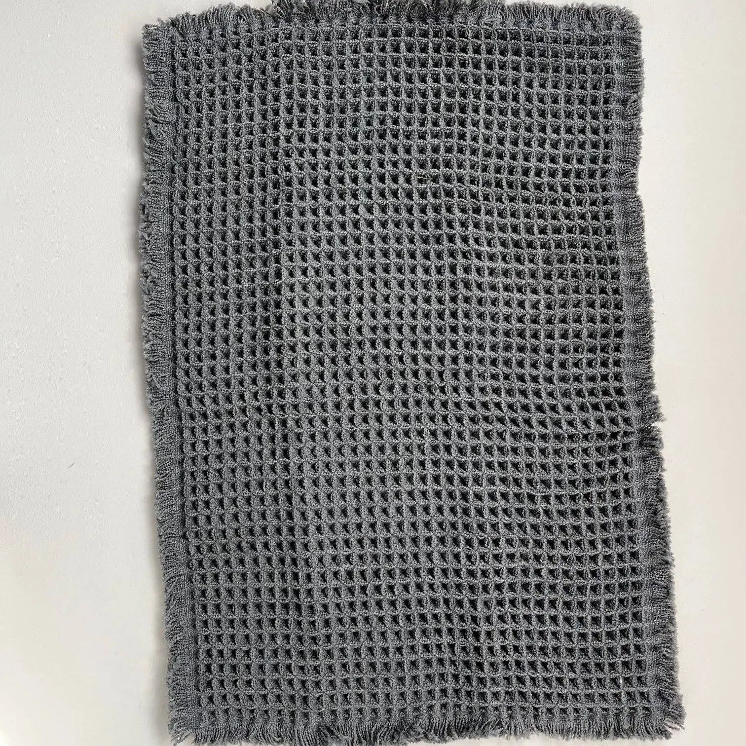 Microfiber Waffle Non slip Bath Mat - Charcoal Mama and Tochter