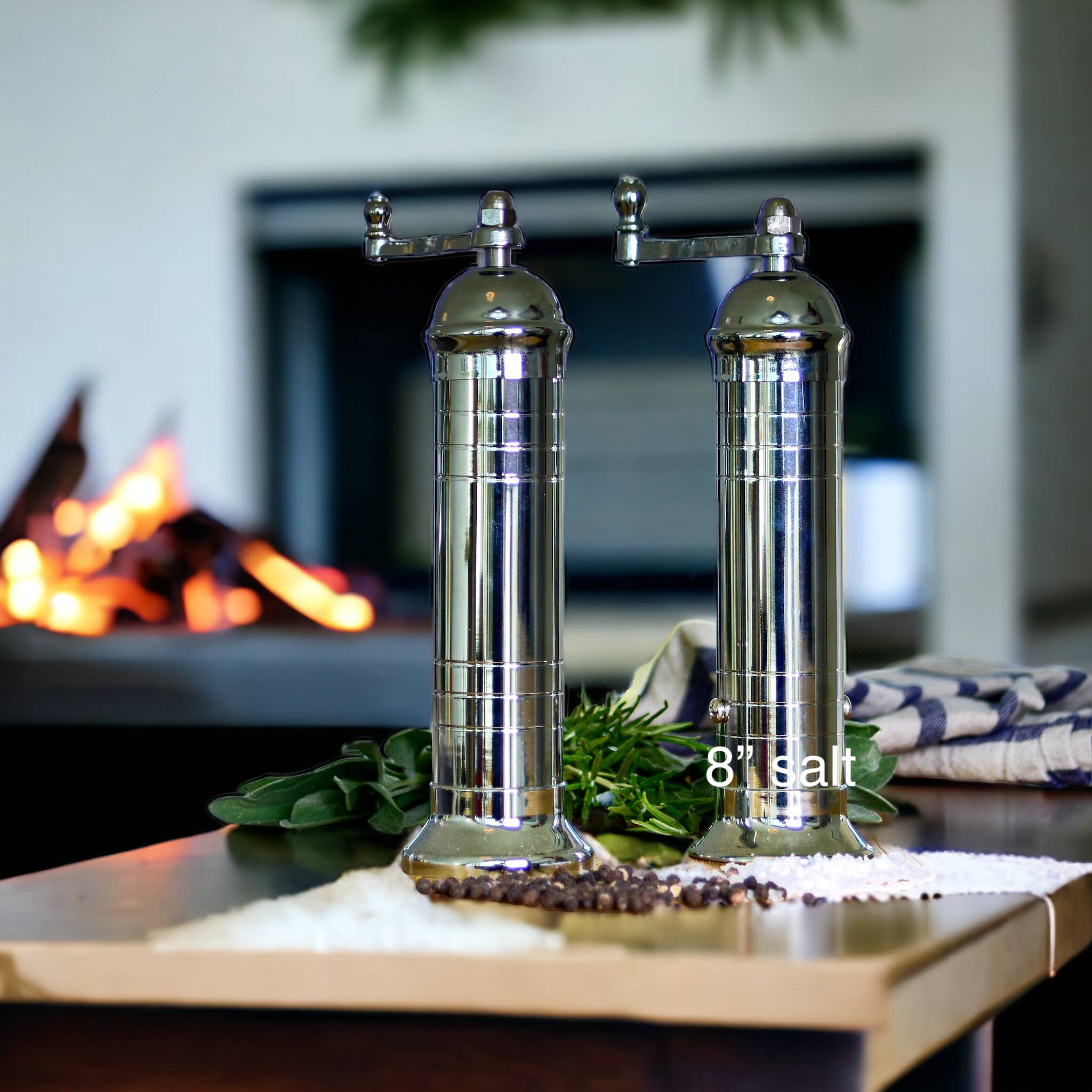 The Original “Chrome Mill” 8" Salt Grinder – 20 cm