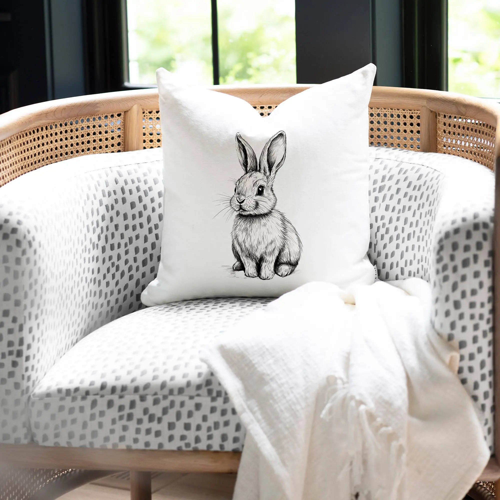 Cottontail Pillow Cover – Natural (45 × 45 cm)