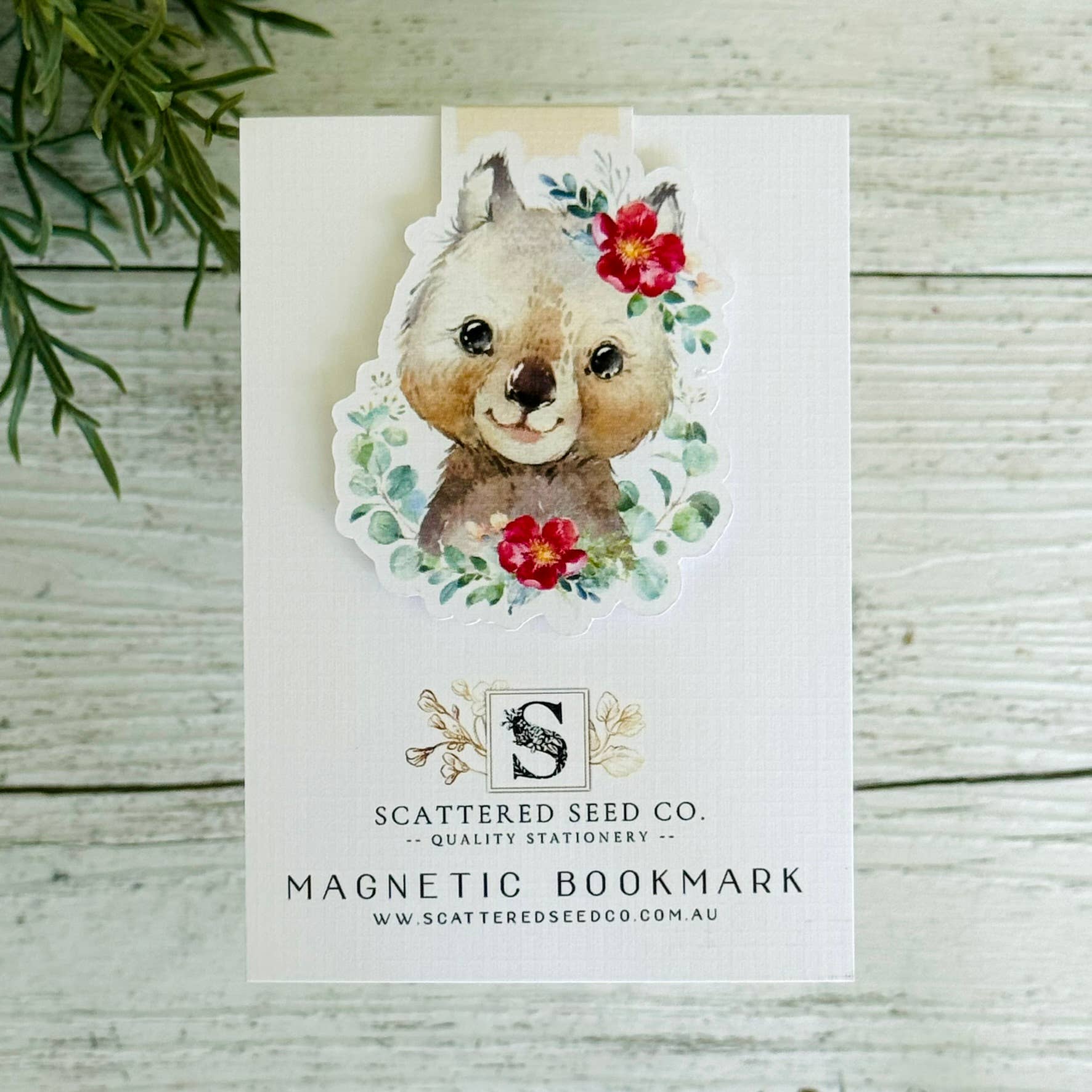 Australian Wombat Magnetic Bookmark Scattered Seed Co