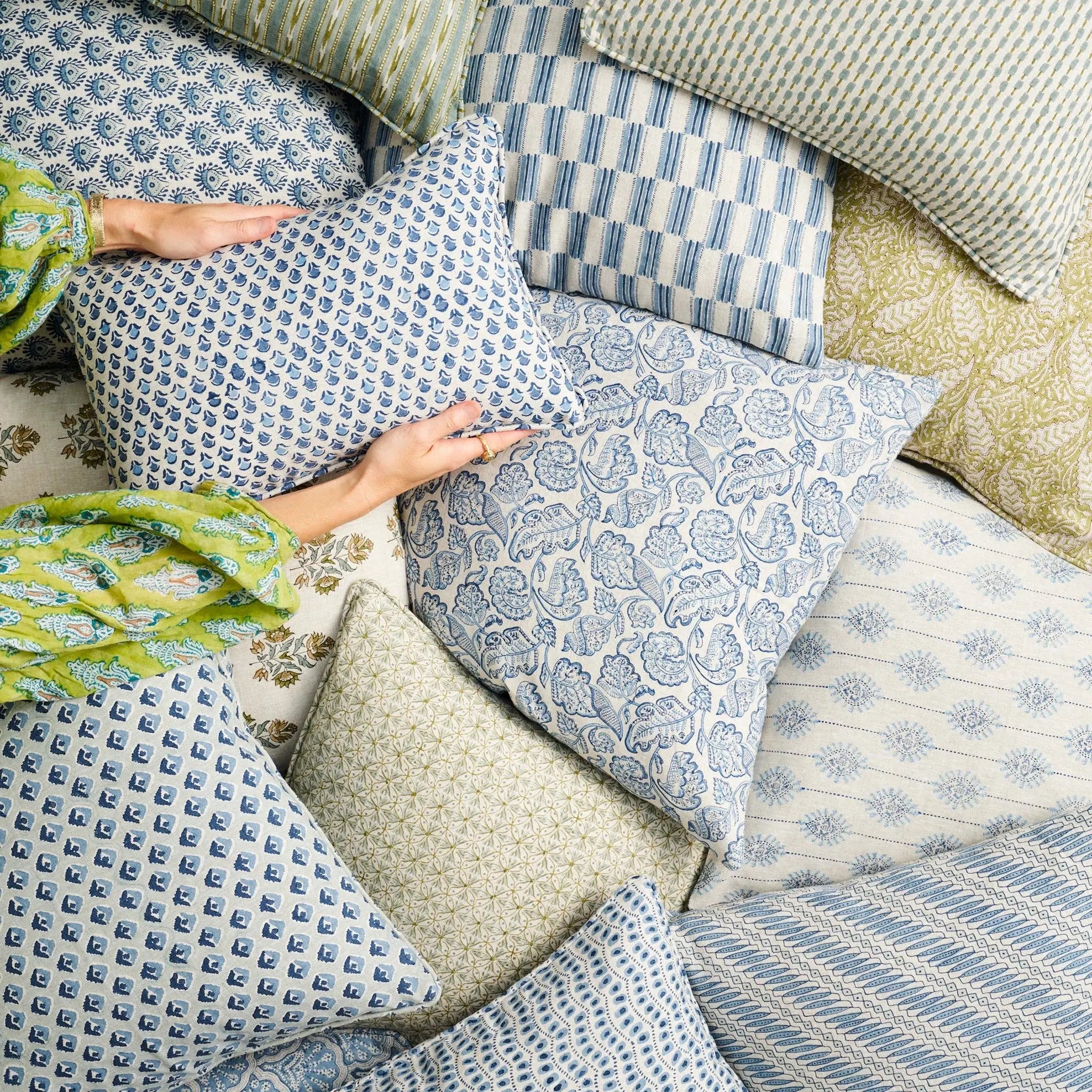 Seti Celadon Moss Pillow 50cm x 50cm - Cover Only Walter G