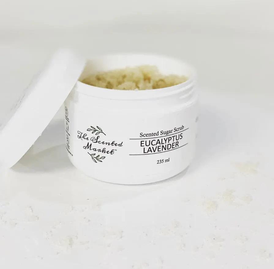 Eucalyptus Lavender Sugar Scrub – 235ml The Scented Market