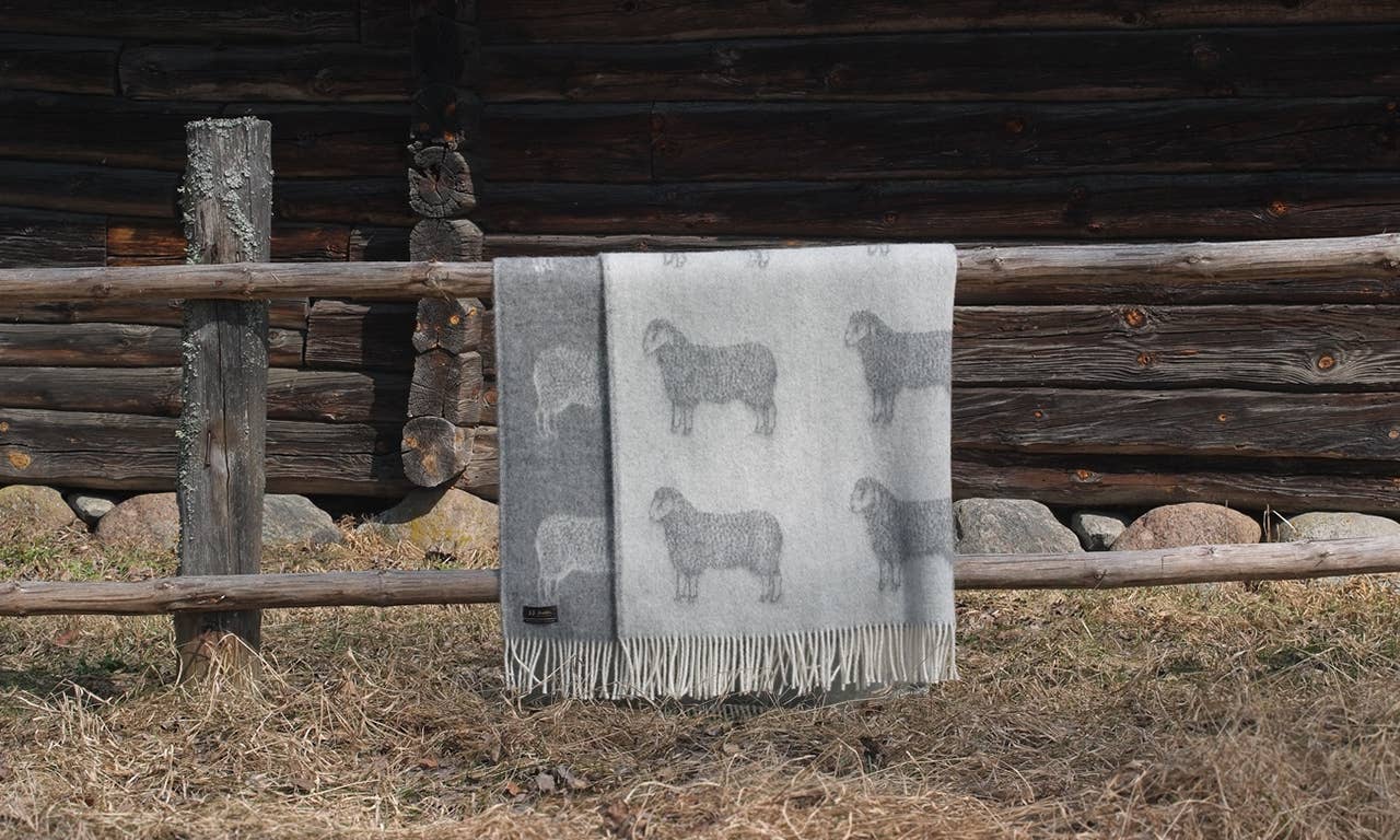 Sheep Soft Grey Pure Wool Throw JJ Textile