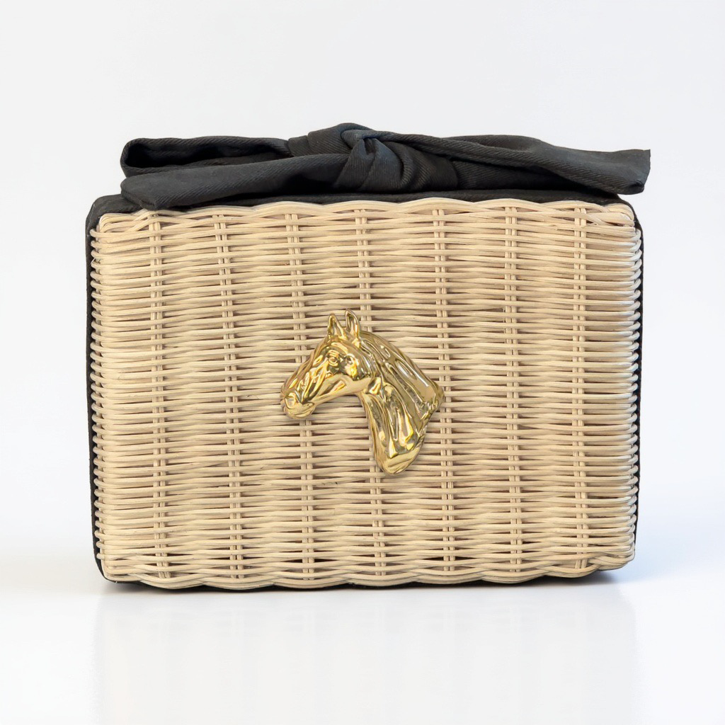 Derby Bow Clutch – Charcoal